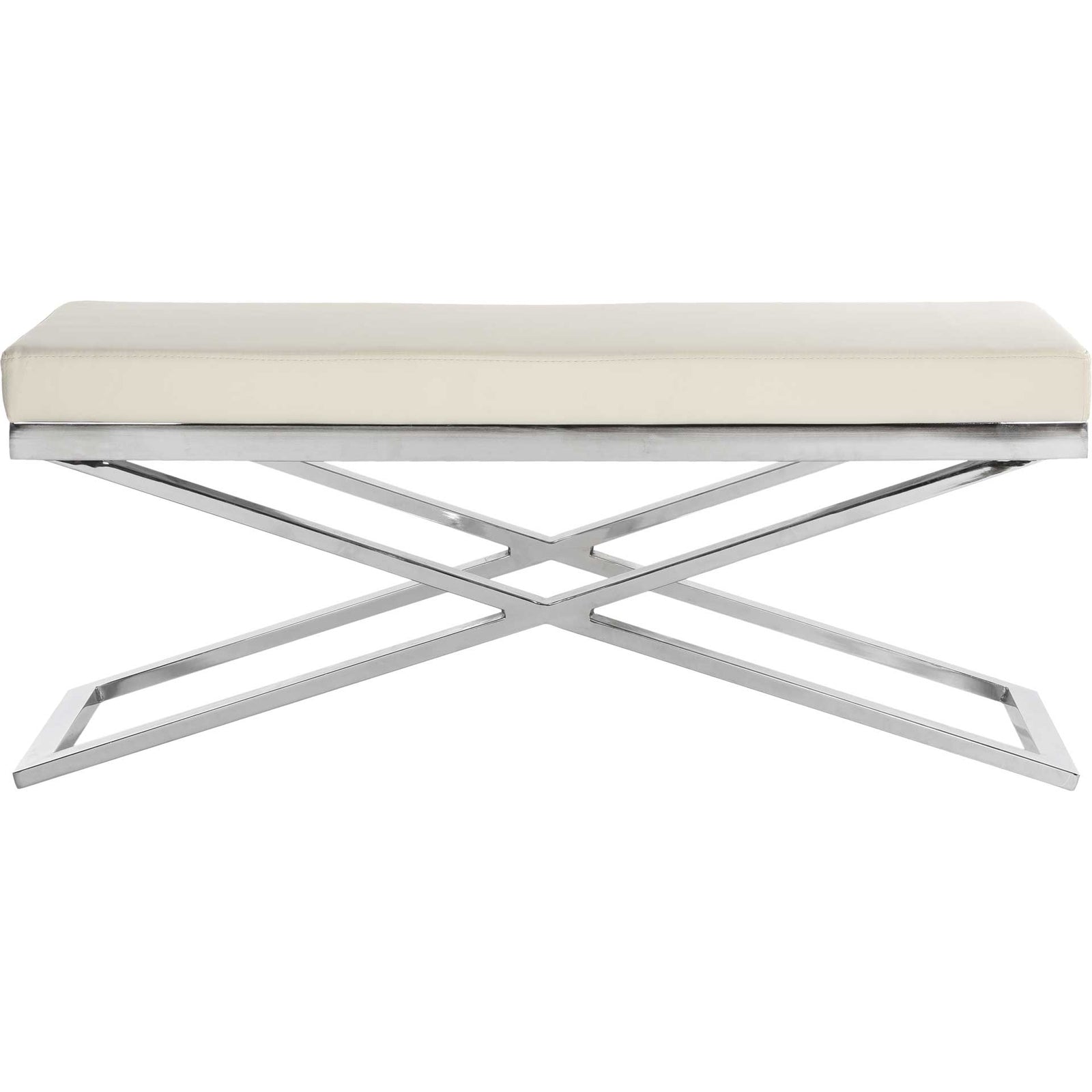Achilles Bench White/Silver/Chrome