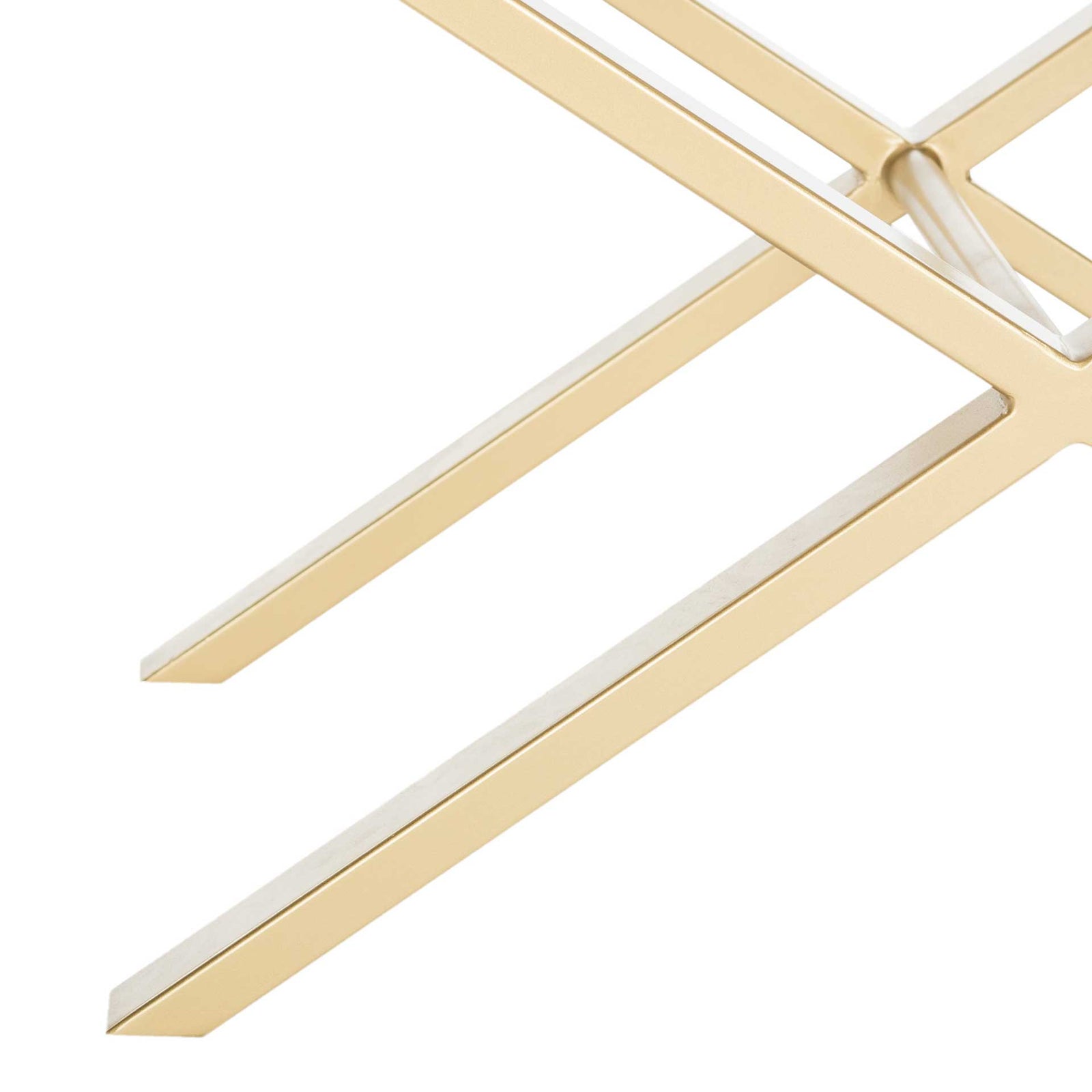 Bach Ottoman White/Gold