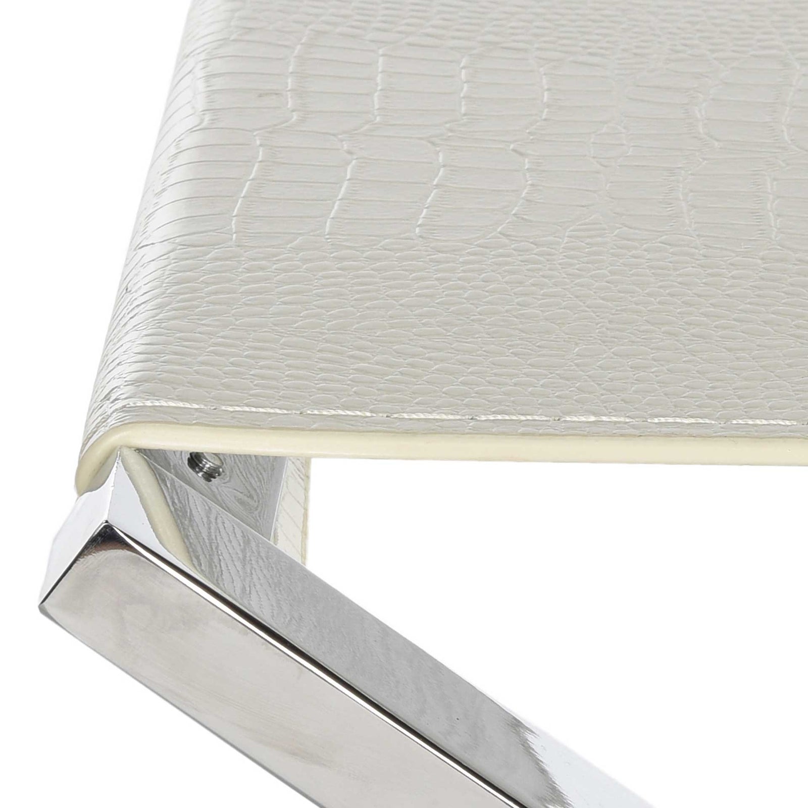 Ventura Bench White/Crocodile/Chrome