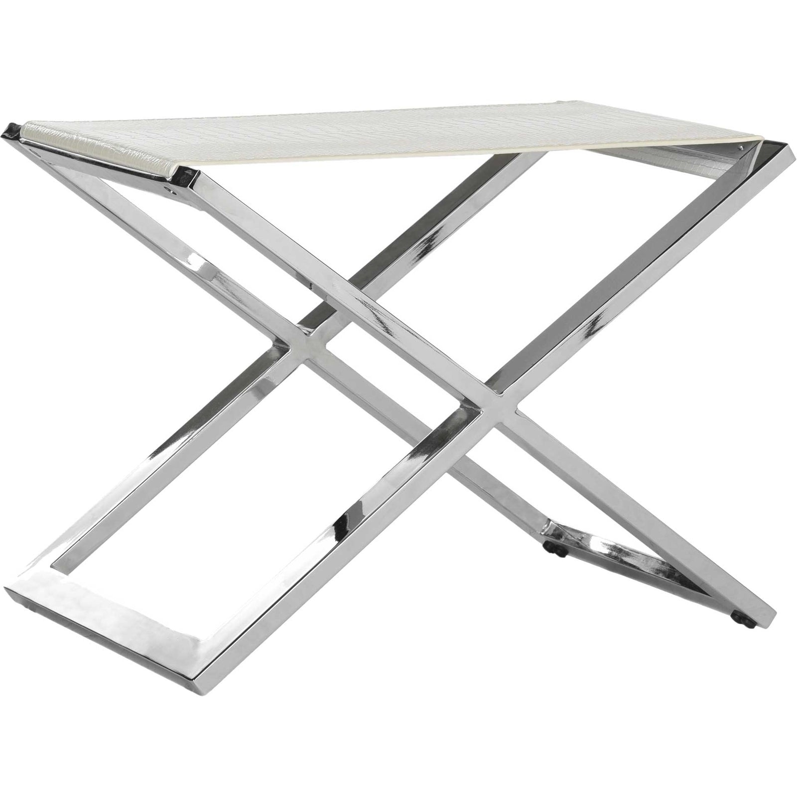 Ventura Bench White/Crocodile/Chrome