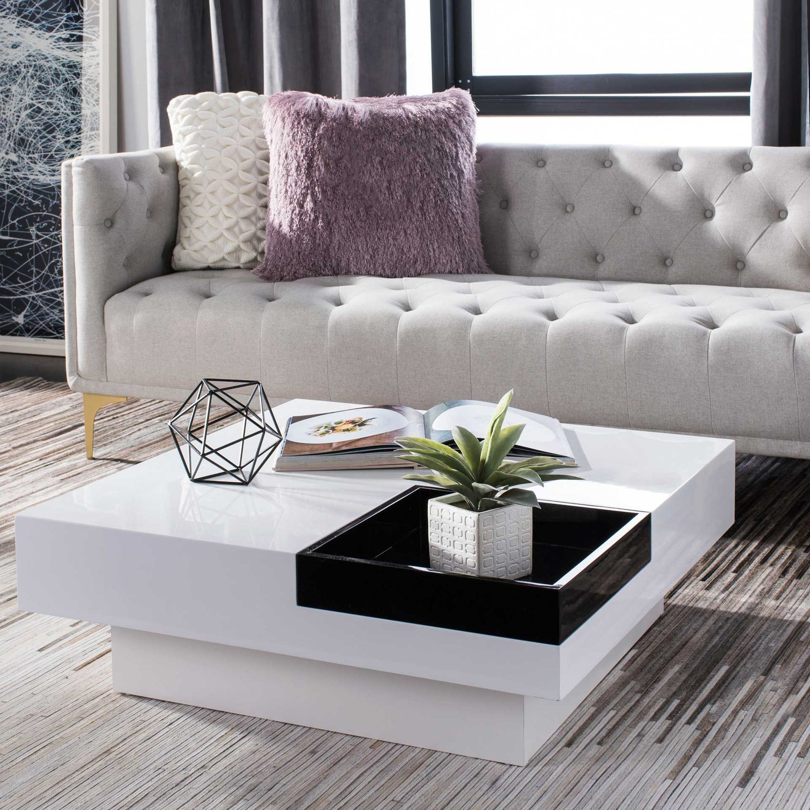 Wells Coffee Table White/Black