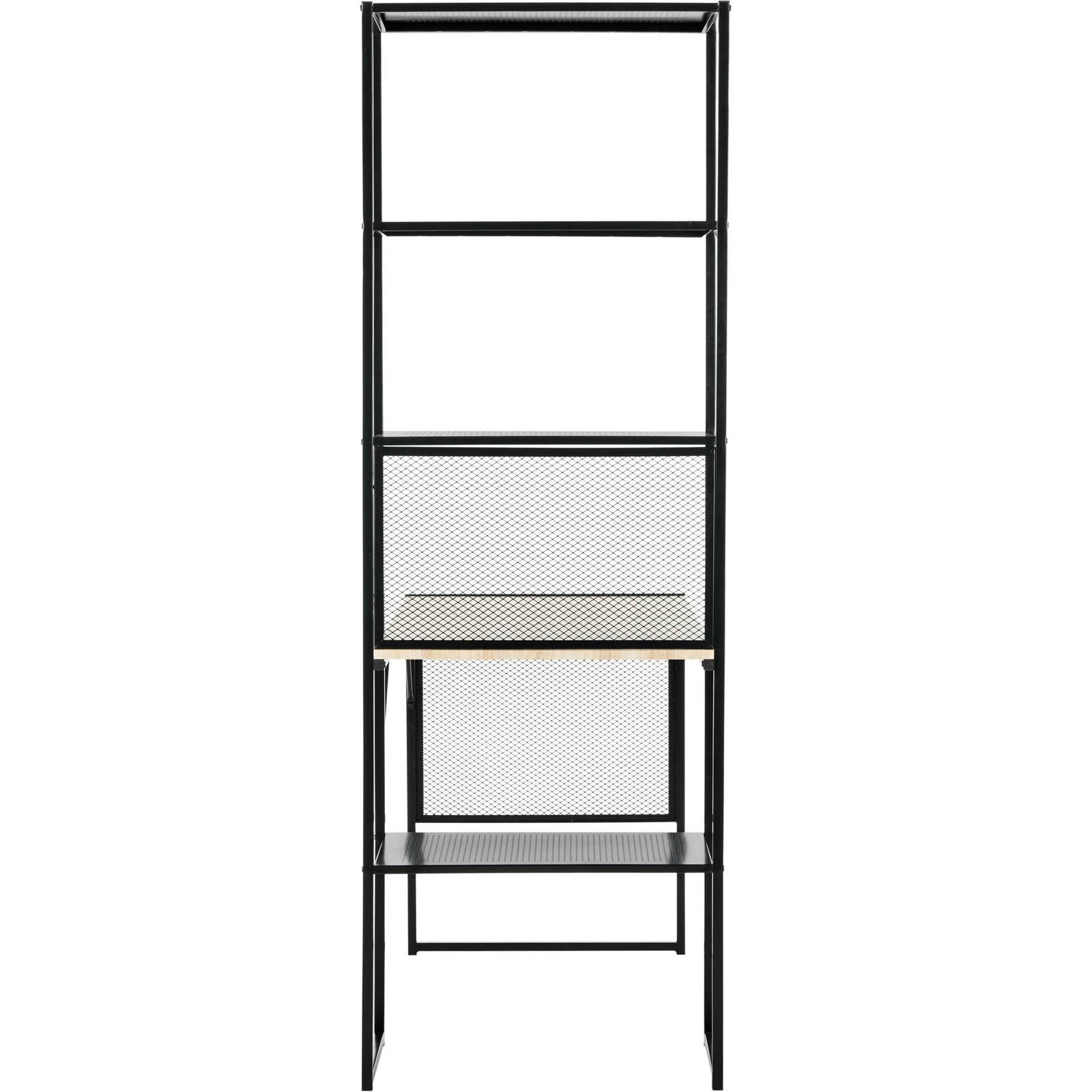 Abdiel Corner Writing Desk With Storage Black