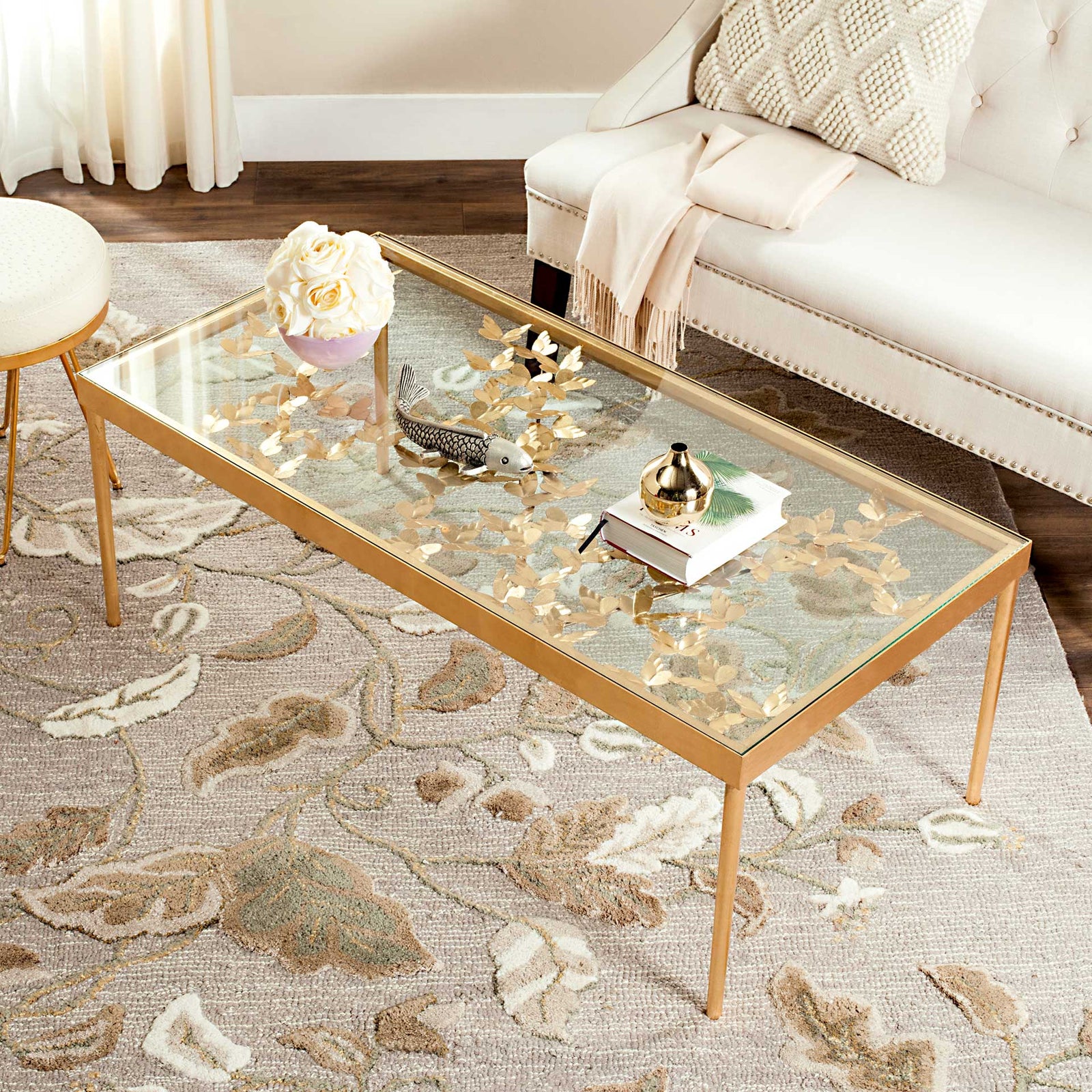 Rodney Butterfly Coffee Table Antique Gold