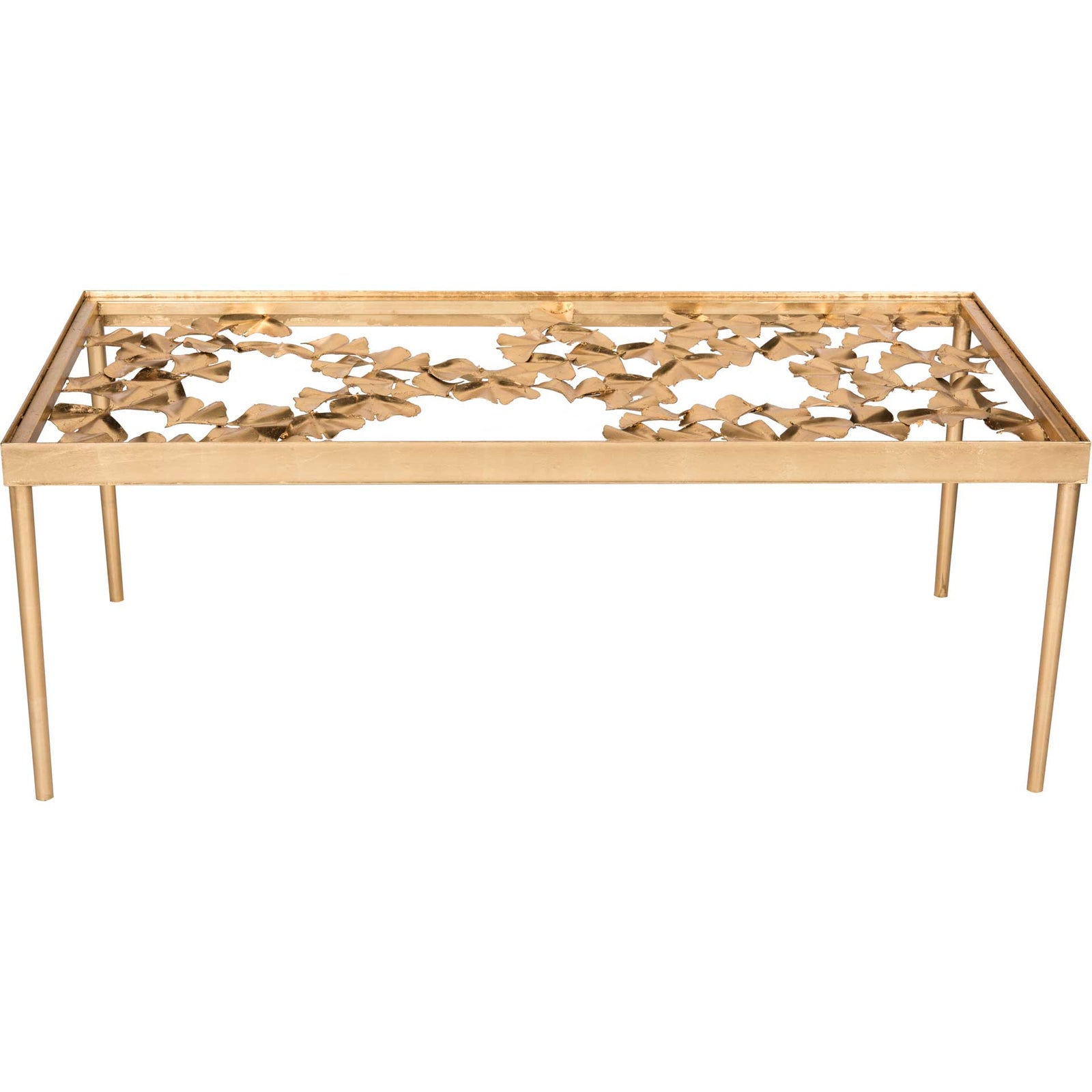 Otis Ginkgo Leaf Coffee Table Antique Gold