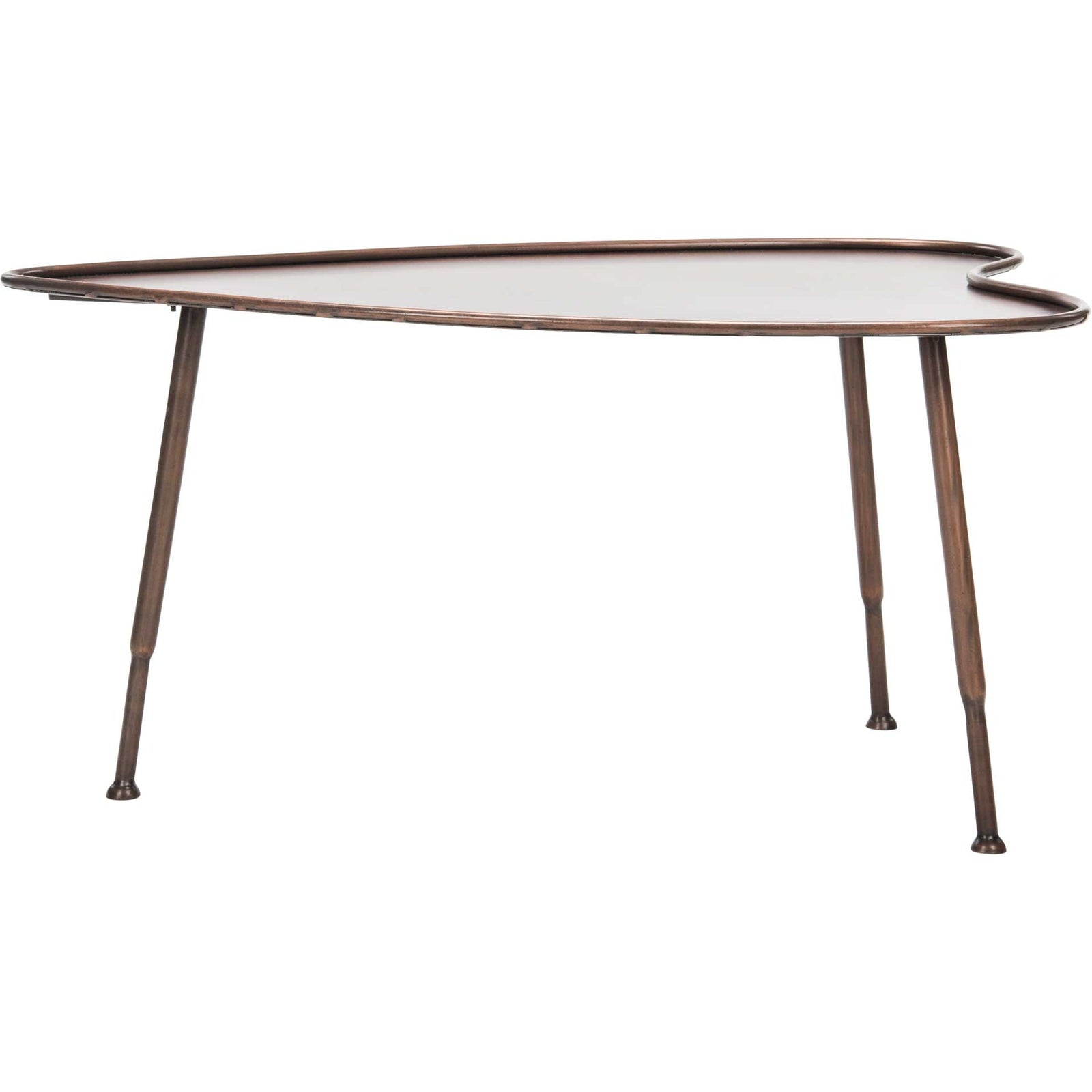 Teagan Heart Coffee Table Antique Copper