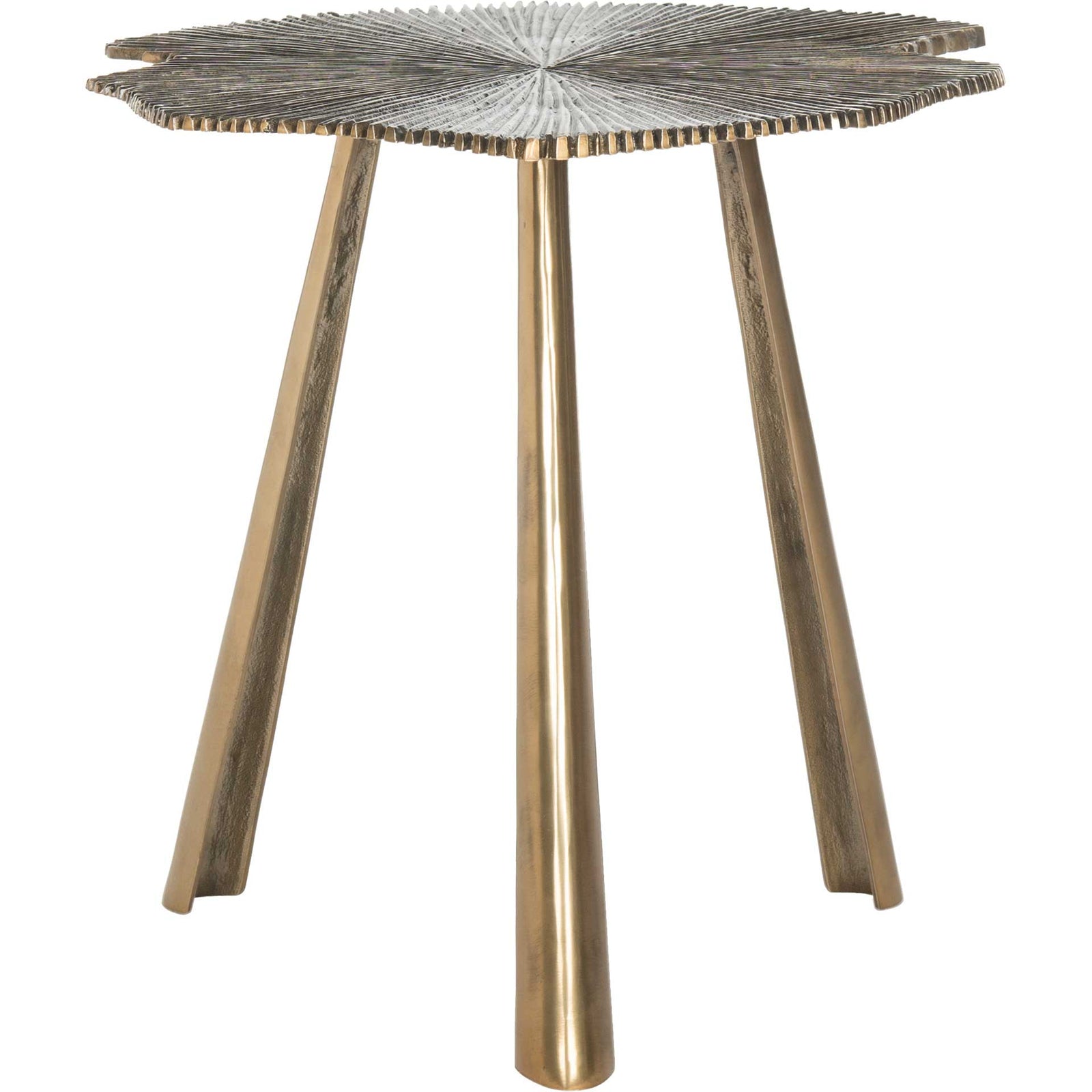 Pose Leaf Side Table Brass