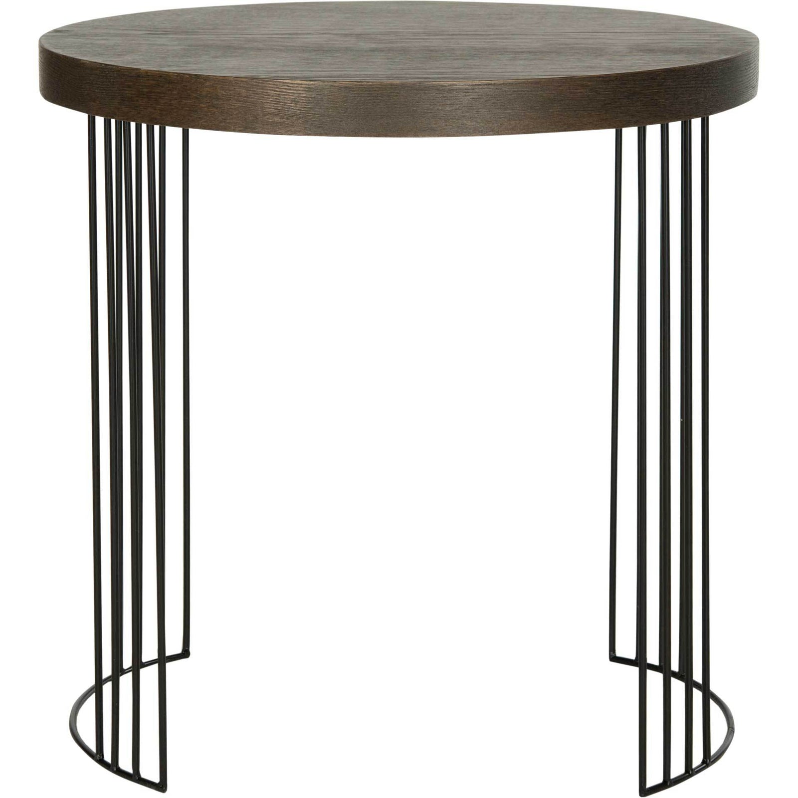 Keyon Wood Side Table Dark Brown