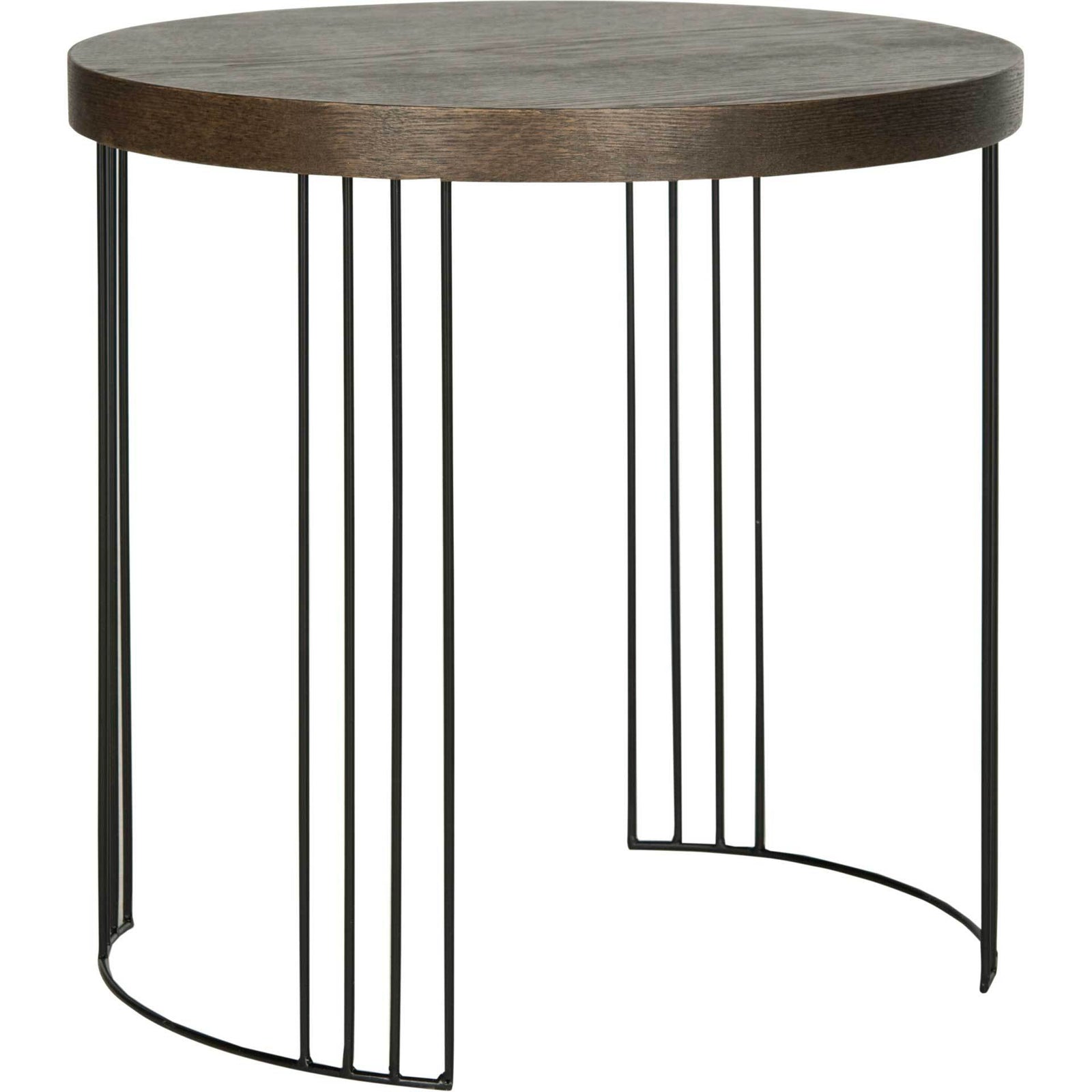 Keyon Wood Side Table Dark Brown