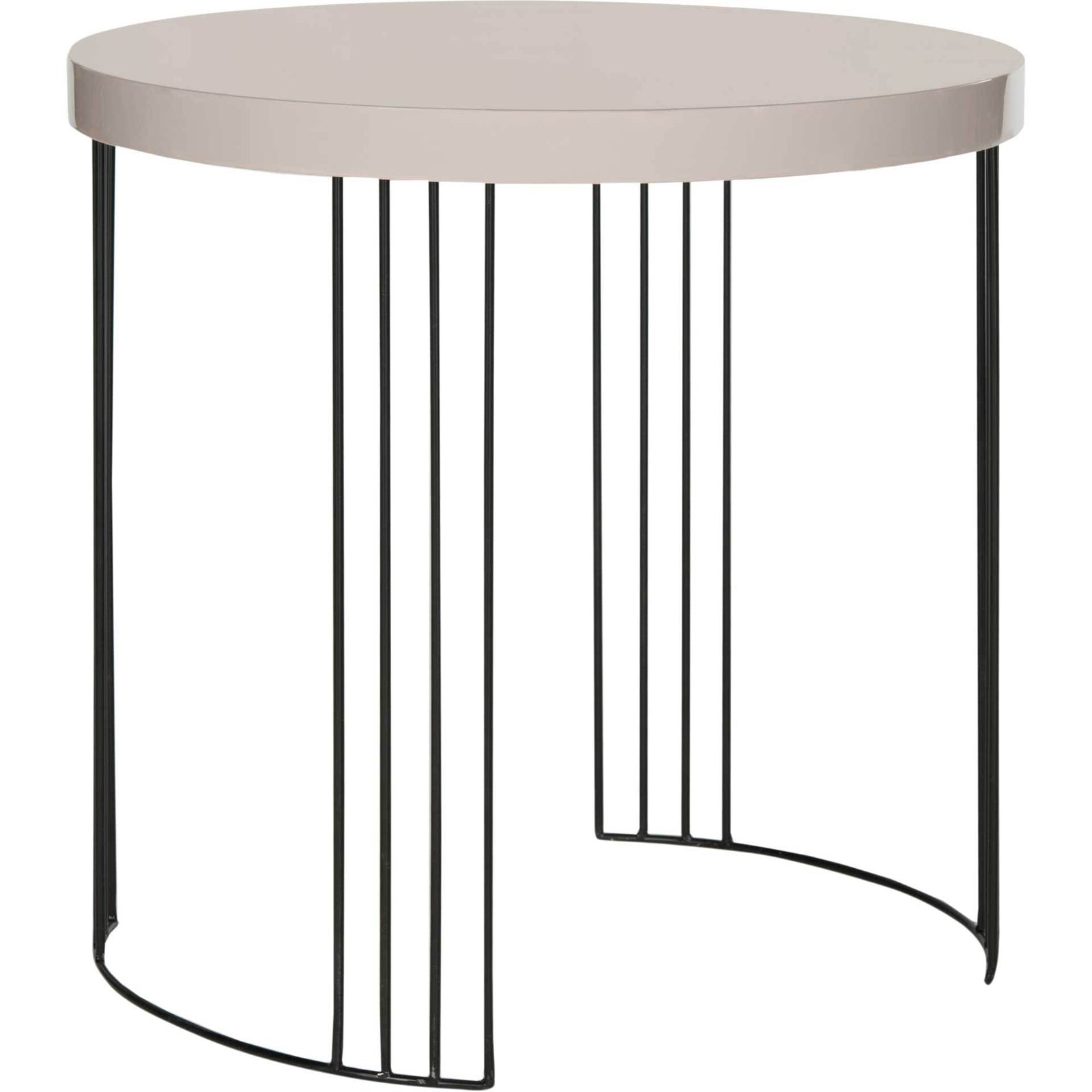 Keyon Lacquer Side Table Taupe