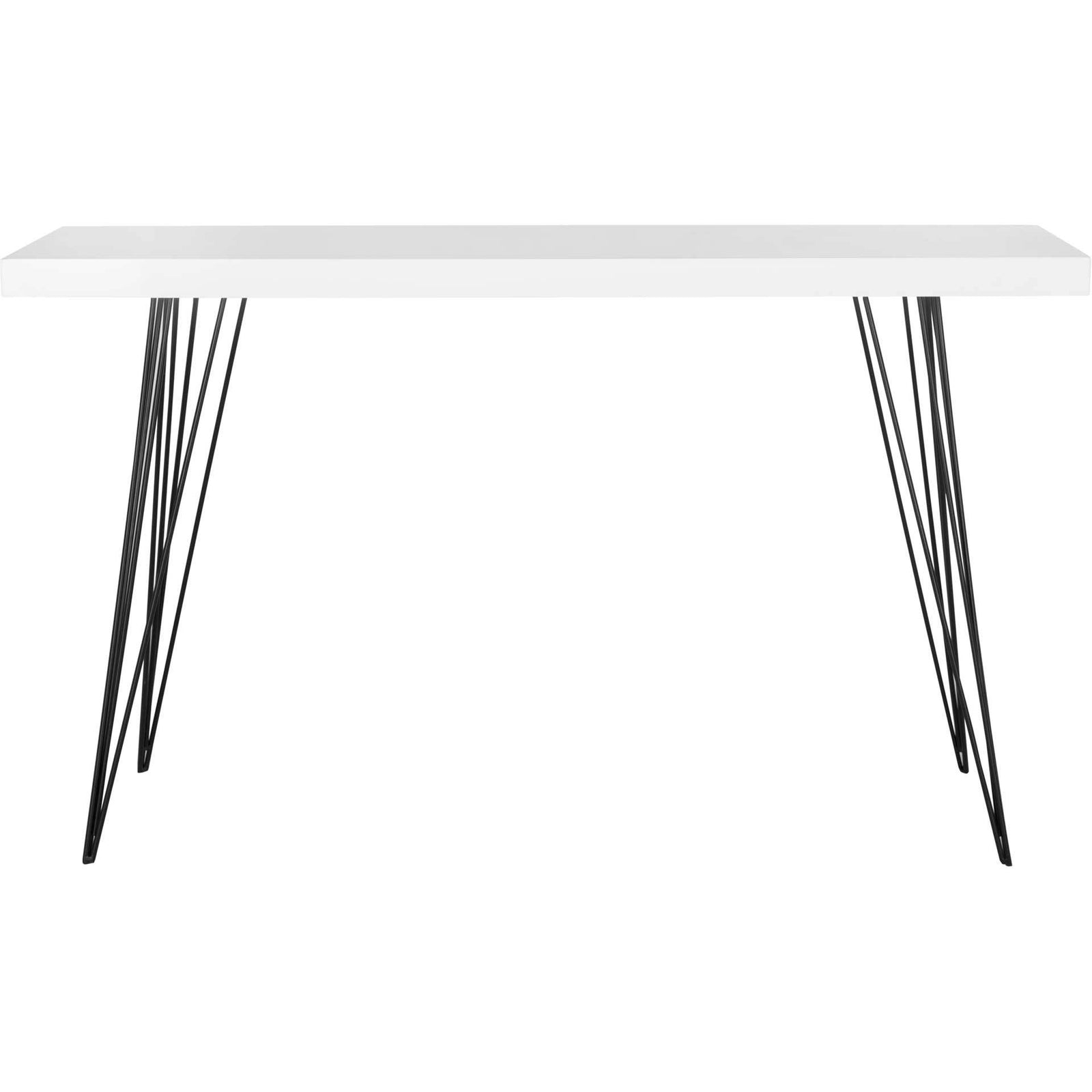 Woven Lacquer Console White