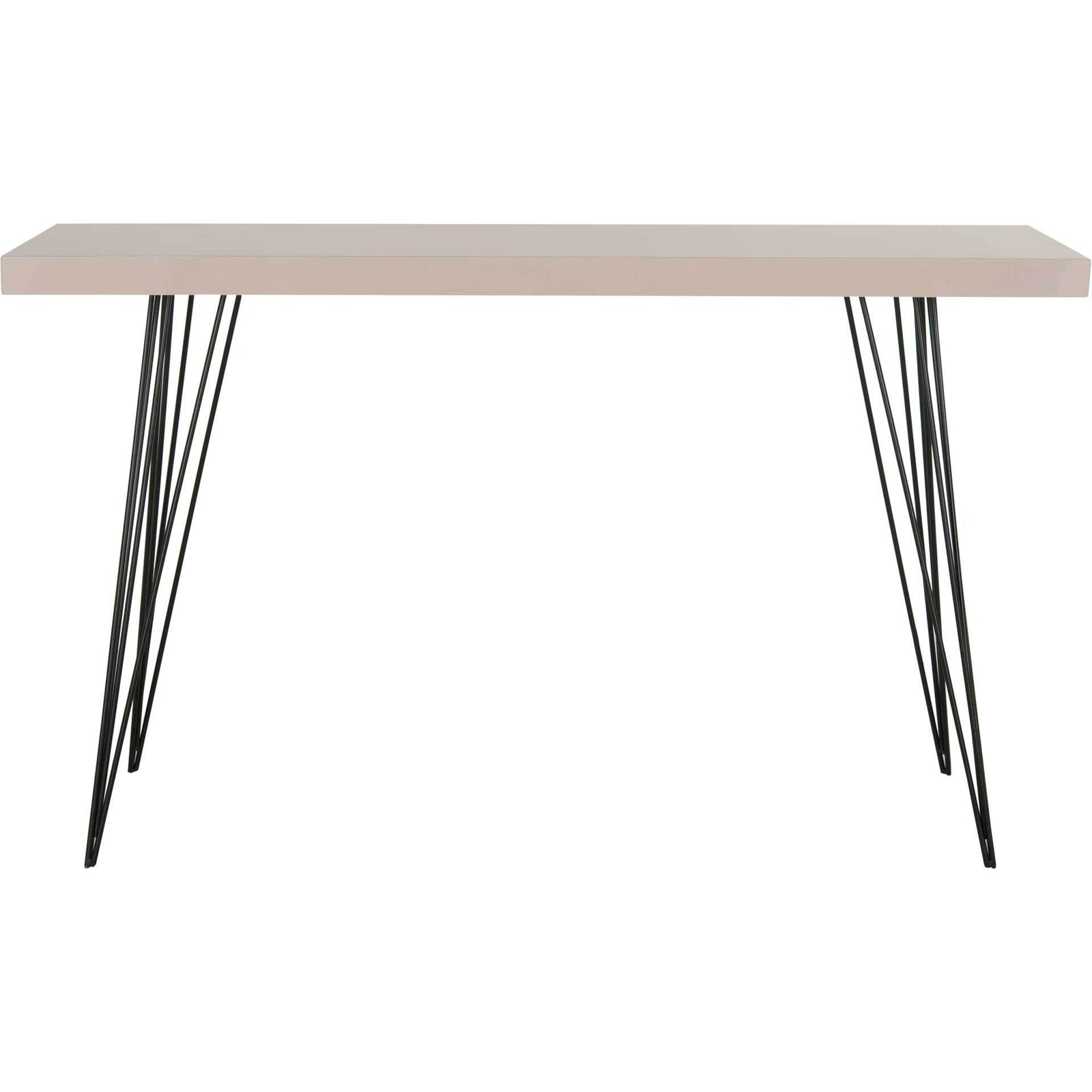 Woven Lacquer Console Taupe