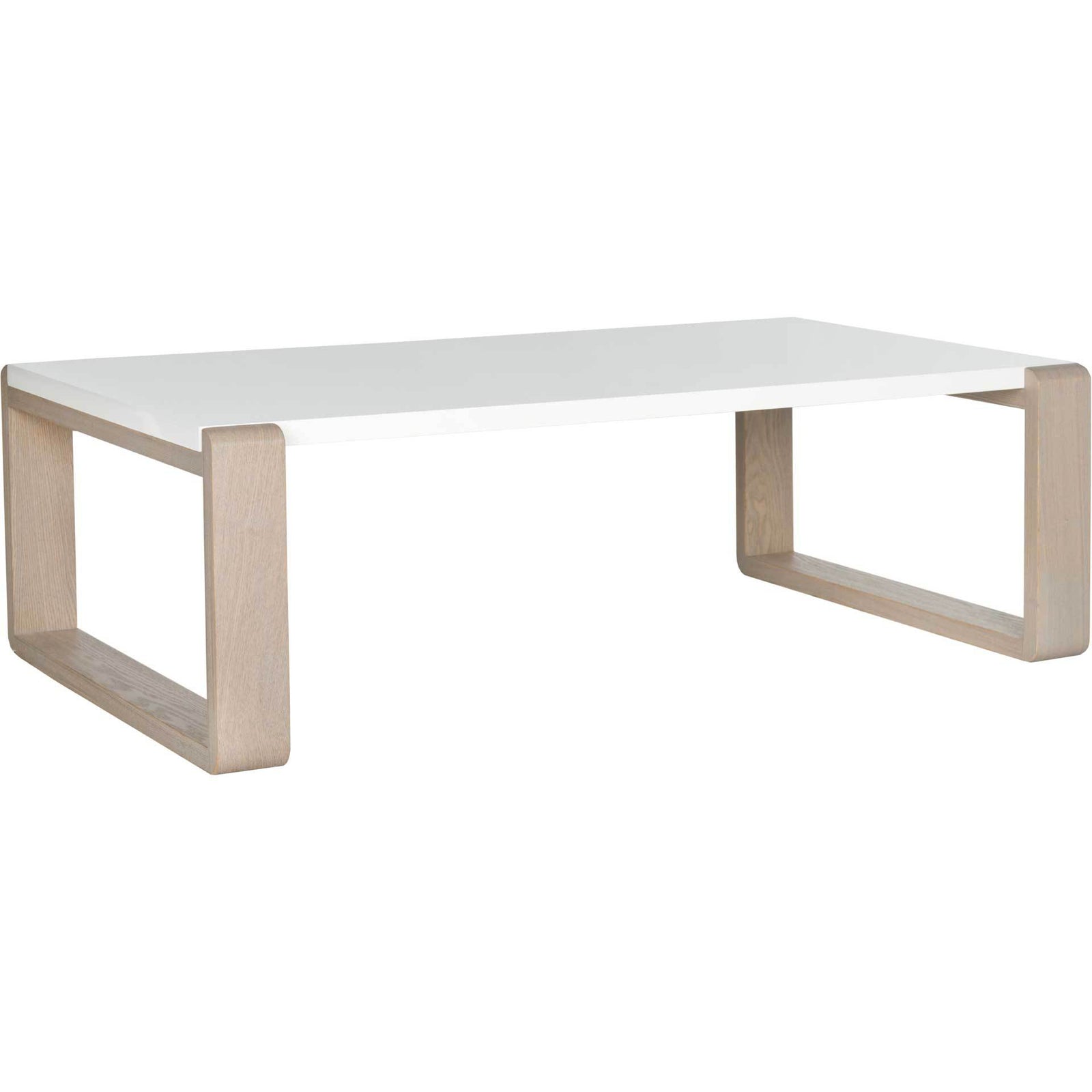 Balin Lacquer Coffee Table White/Gray