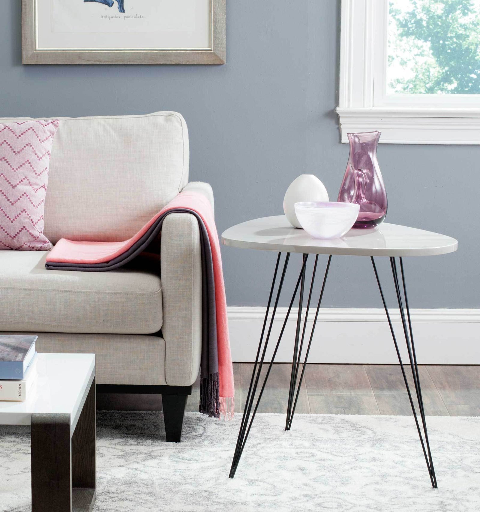 Wyatt Lacquer End Table Taupe