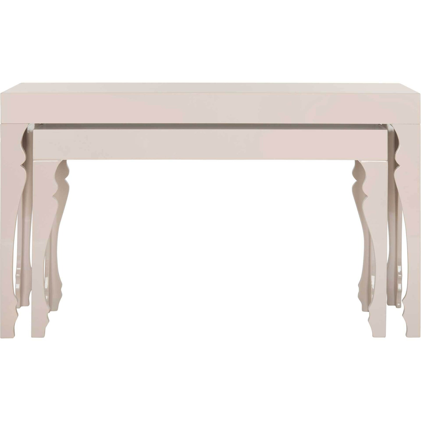 Benicio Lacquer Stacking Console Taupe
