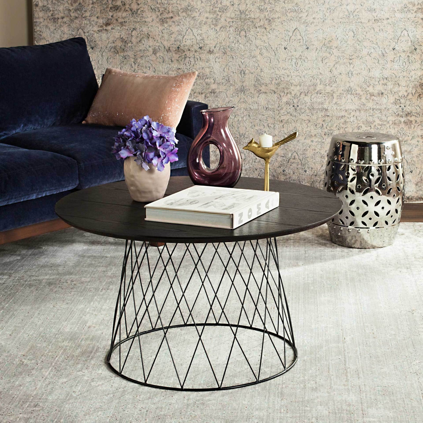 Rocky Wood Coffee Table Black