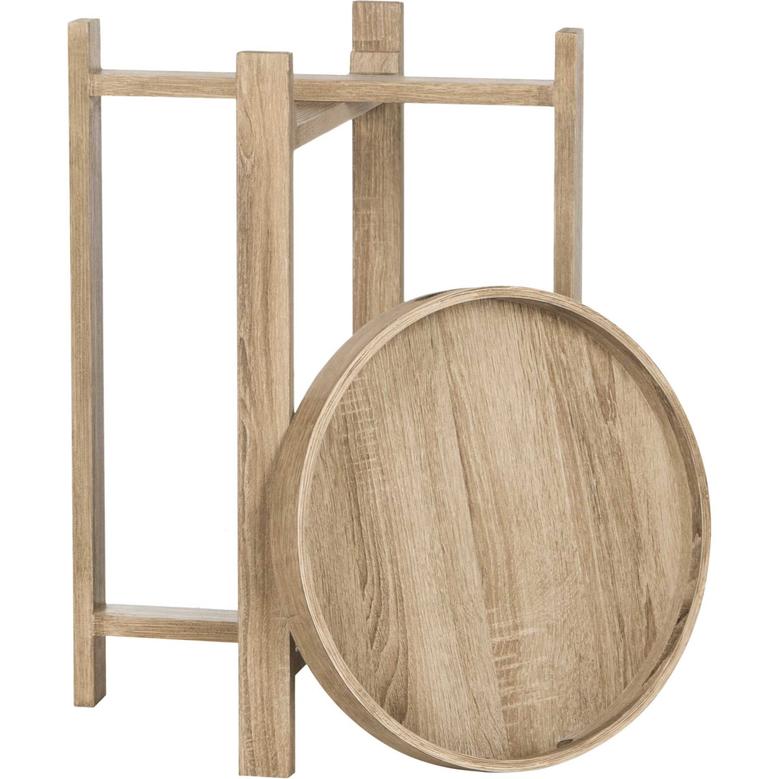 Hamad Tray Top Side Table Light Oak