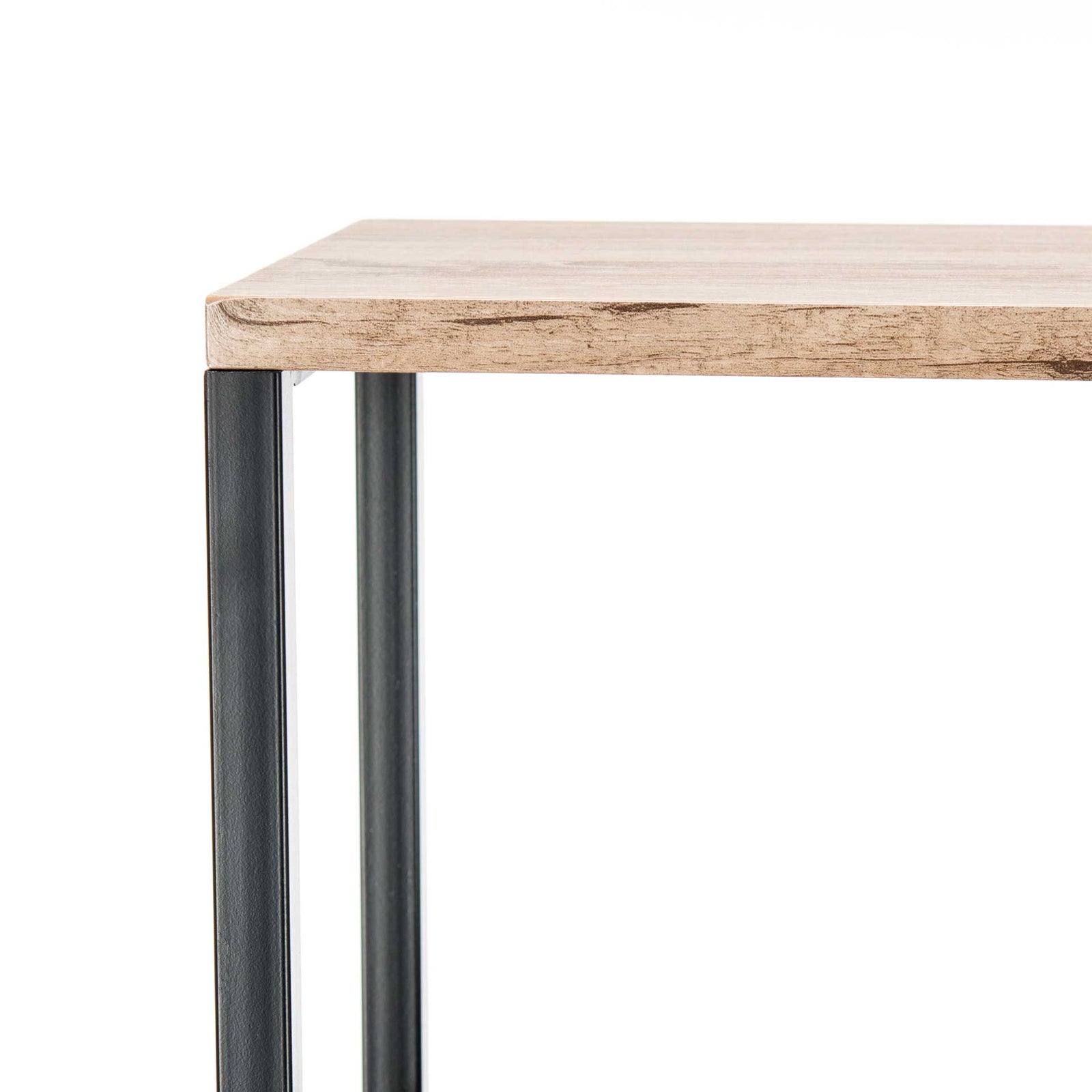 Natalia Retro Mid Century Wood Etagere Oak/Black