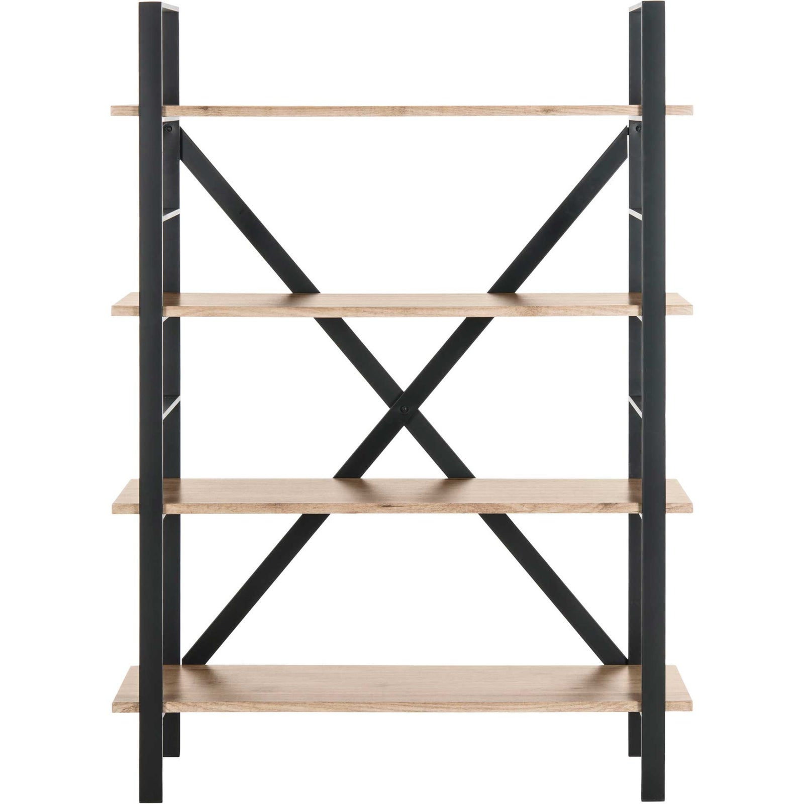 Rachel Retro 4 Tier Etagere Oak/Black