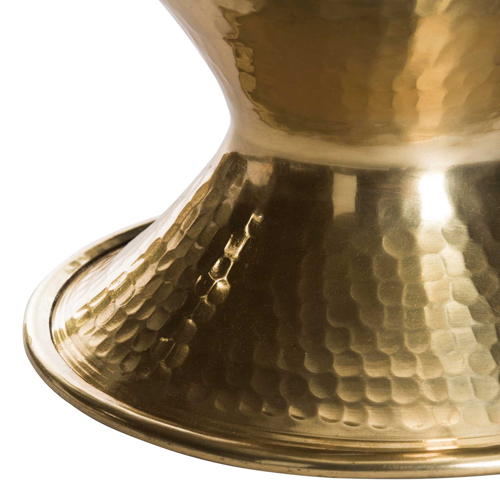 James Hammered End Table Antique Brass