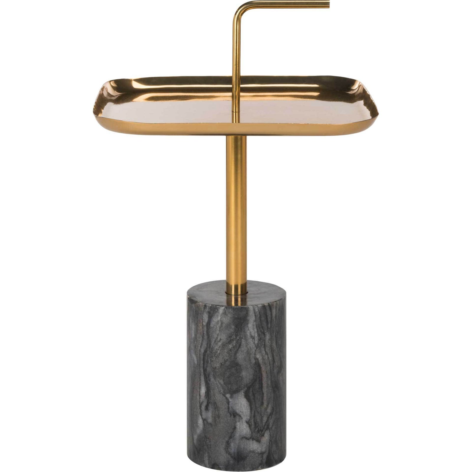 Ariana Square Brass Top Side Table