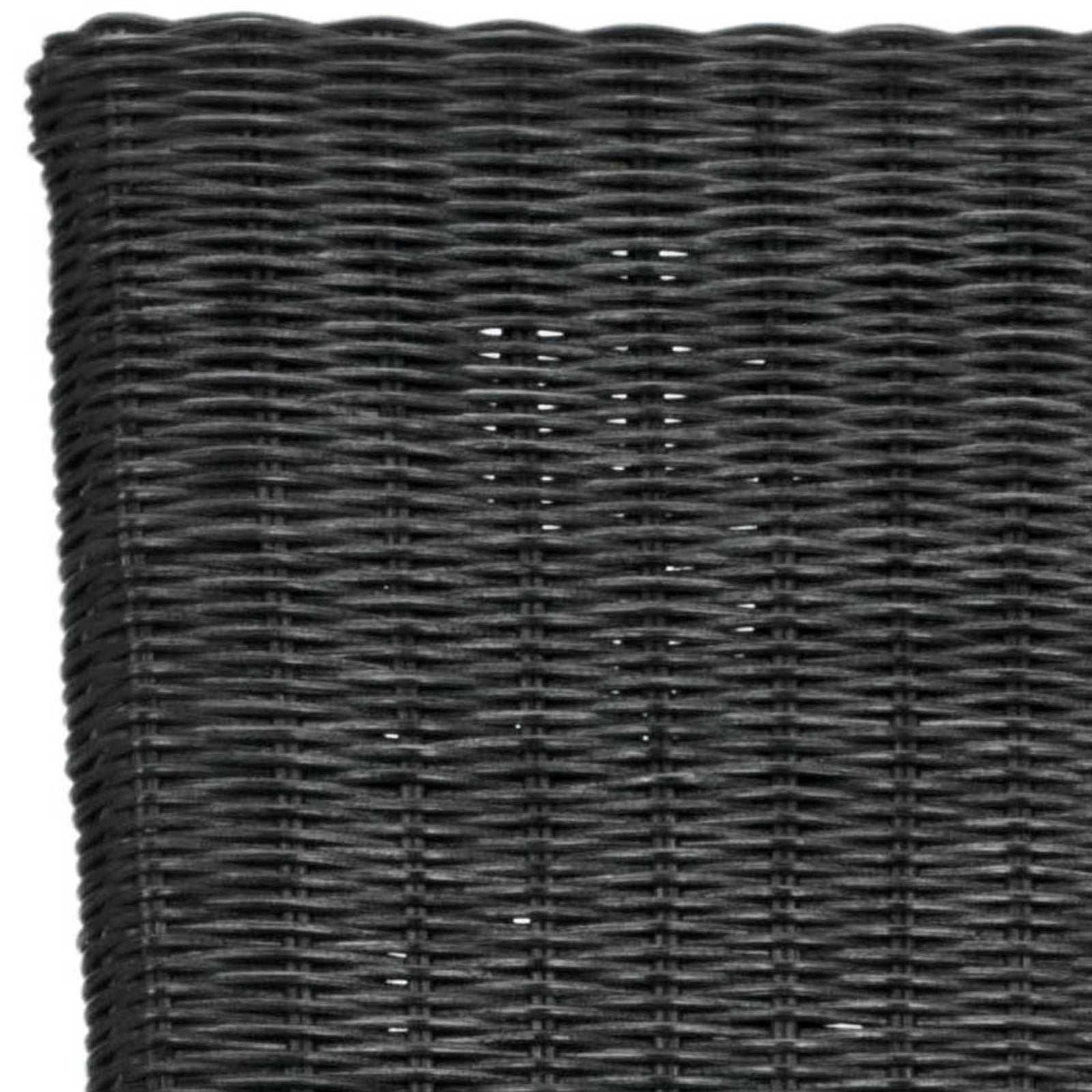 Simple Wicker Side Chair Black (Set of 2)