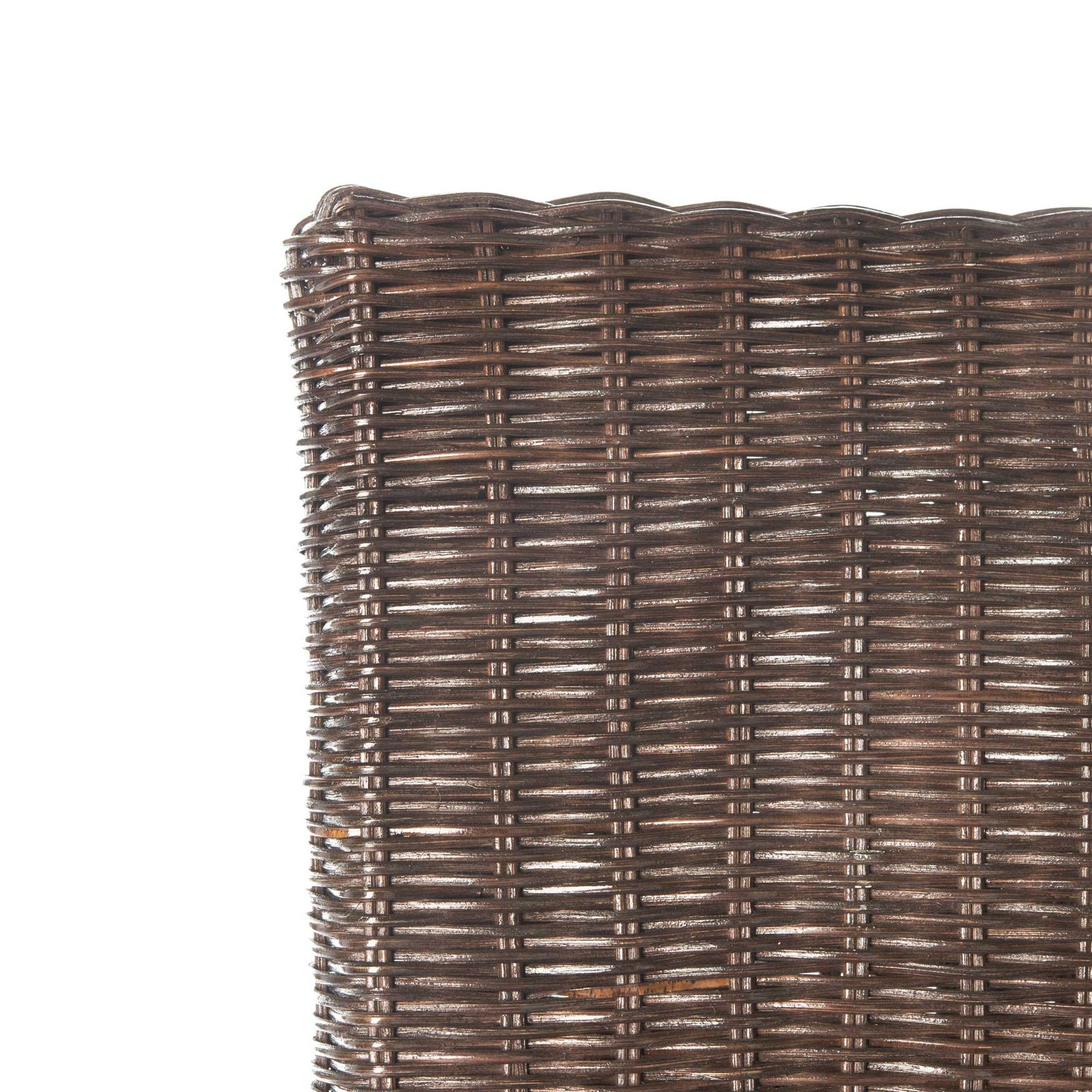 Simple Wicker Side Chair Dark Brown (Set of 2)