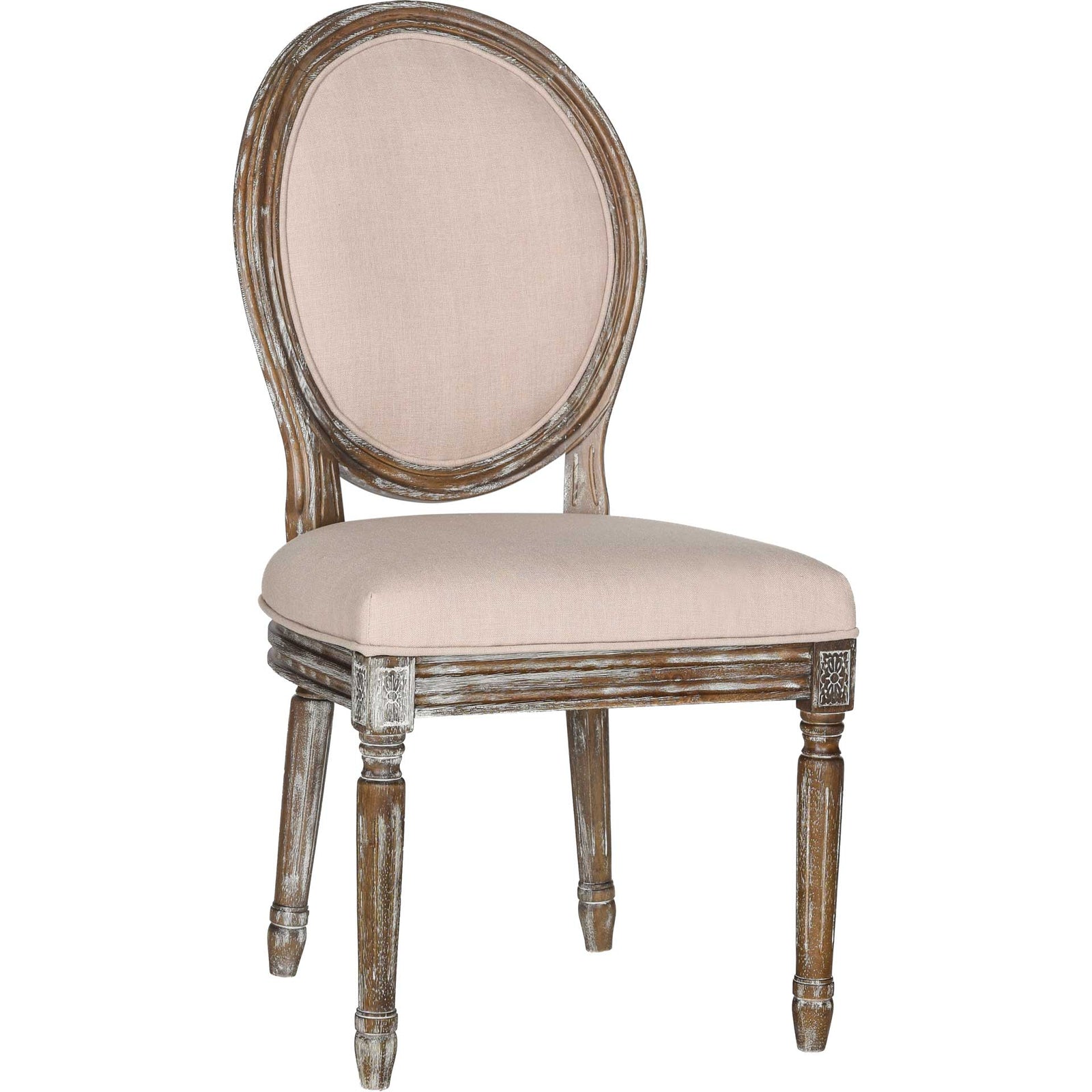 Holden Side Chair Beige/Rustic Oak (Set of 2)