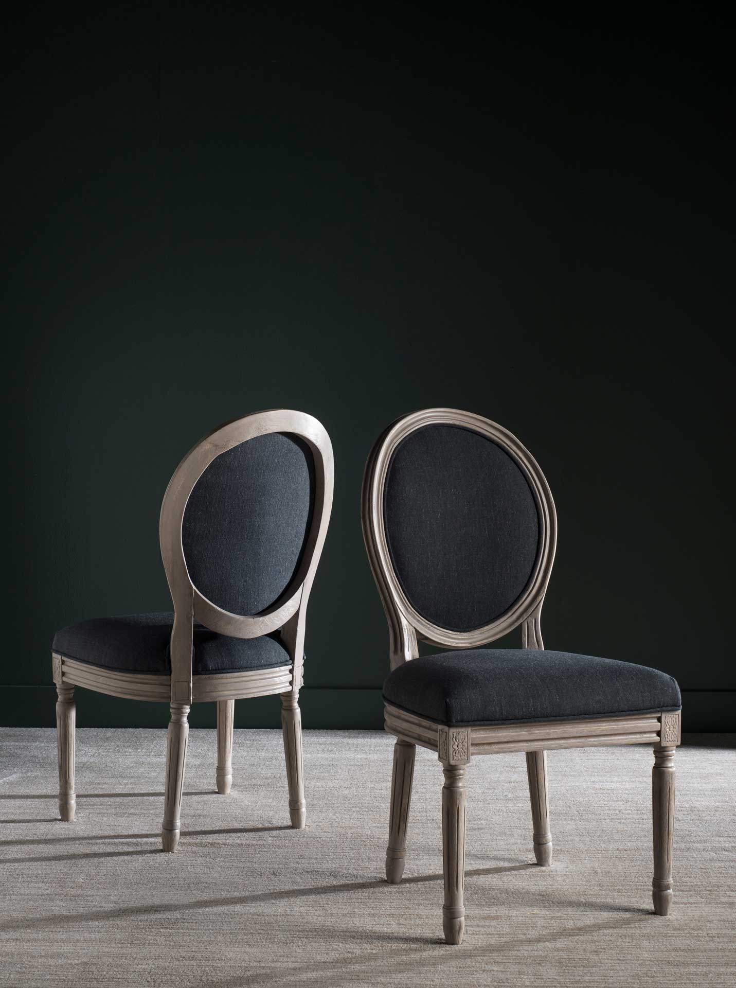 Holden Side Chair Charcoal/Rustic Gray (Set of 2)