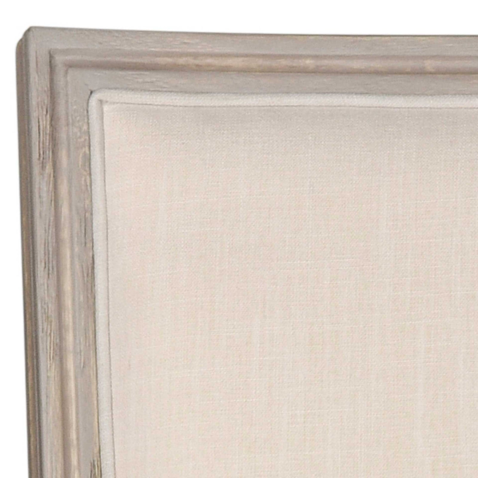 Burst Linen Side Chair Light Beige/Rustic Gray (Set of 2)