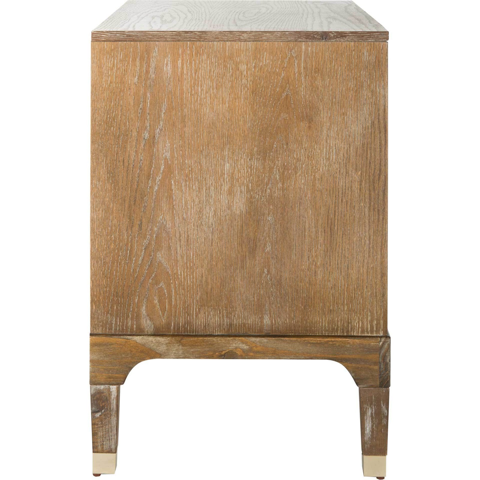Lorenzo 3 Drawer Contemporary Nightstand Rustic Oak