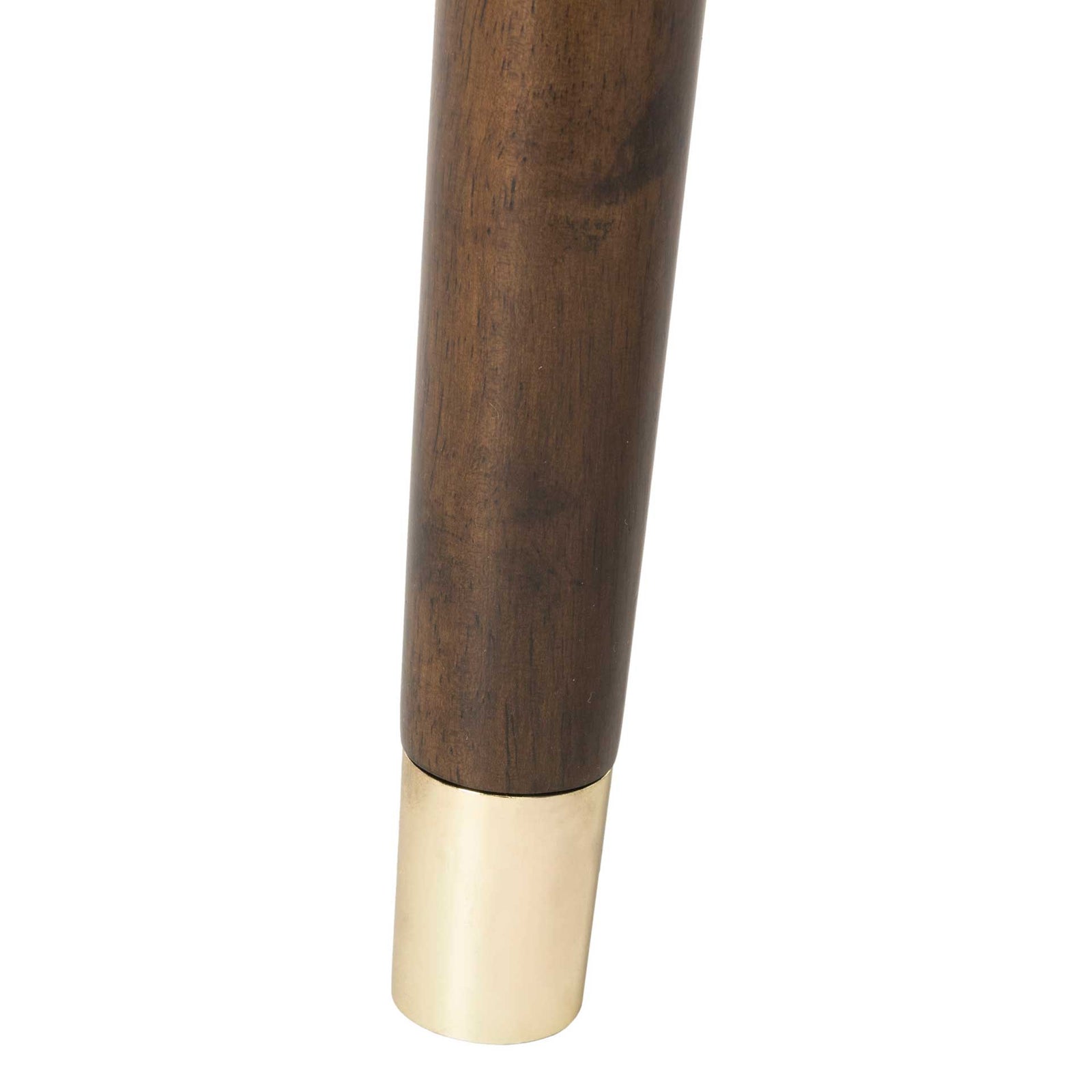 Lydia Silver Cap Nightstand Walnut/Gold