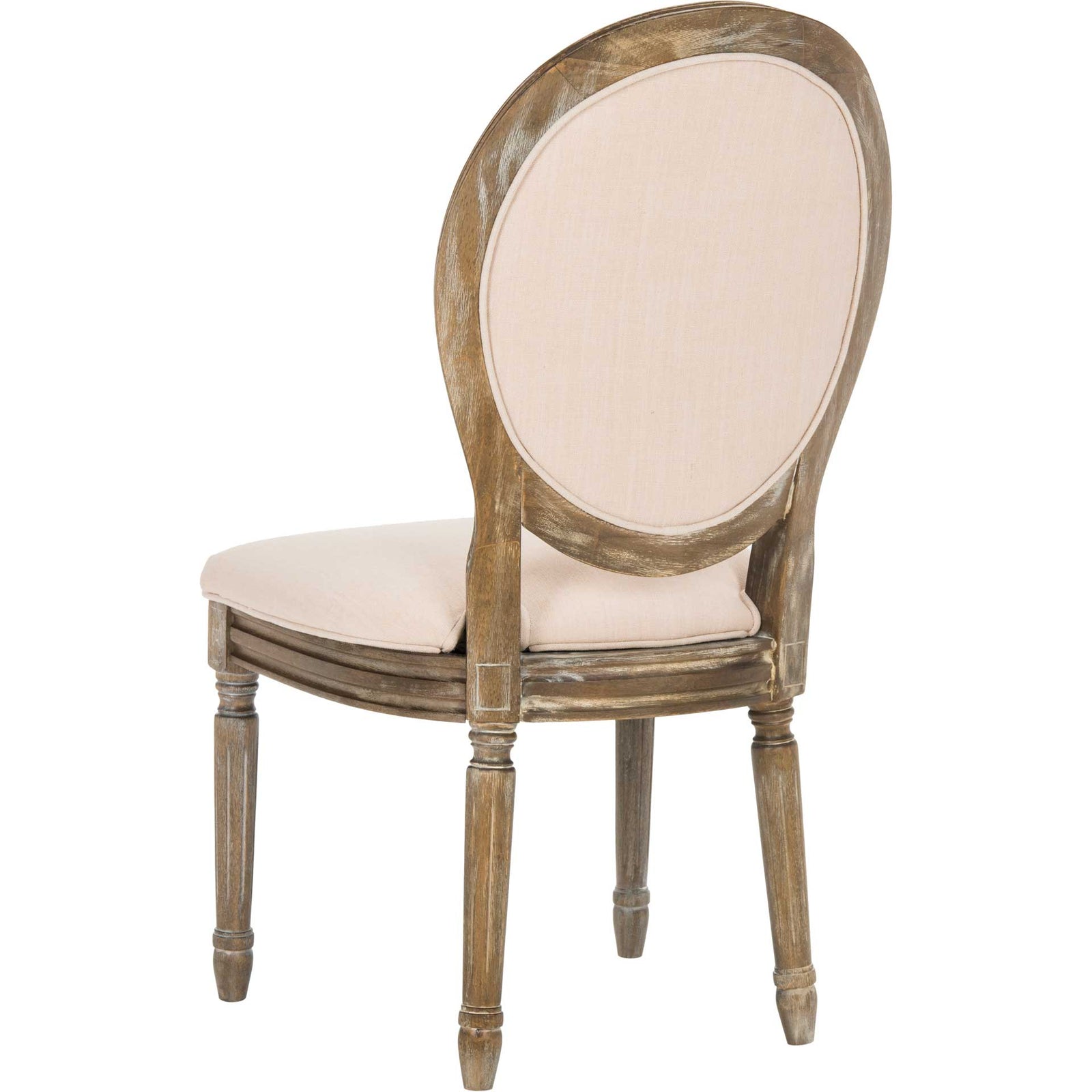 Holden Tufted Side Chair Beige/Rustic Oak (Set of 2)