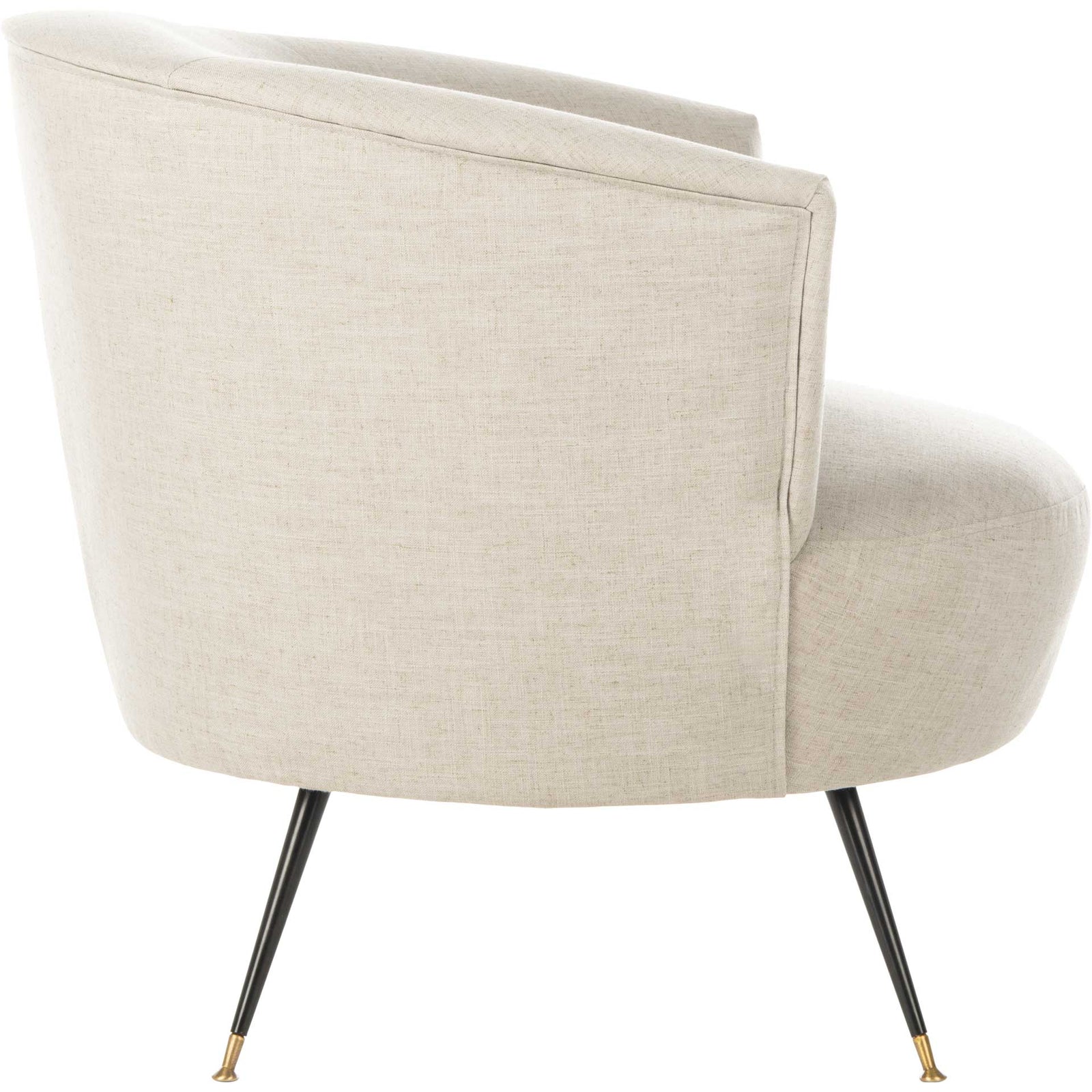 Arwen Velvet Accent Chair Light Gray