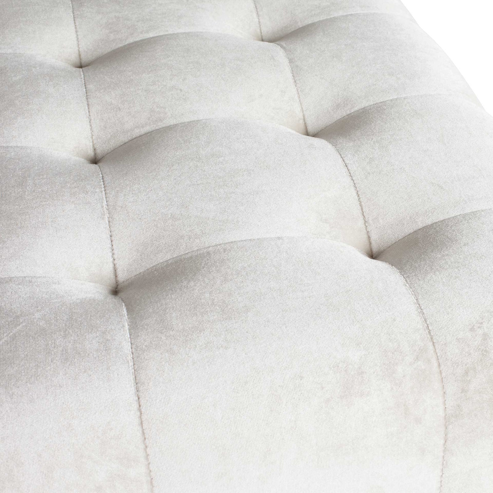 Eleanor Velvet Gold Cap Bench Beige/Espresso