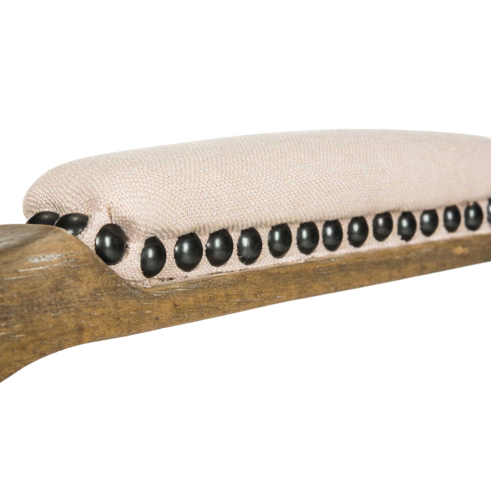 Raja Linen Rustic Oak Bench Beige/Rustic Oak