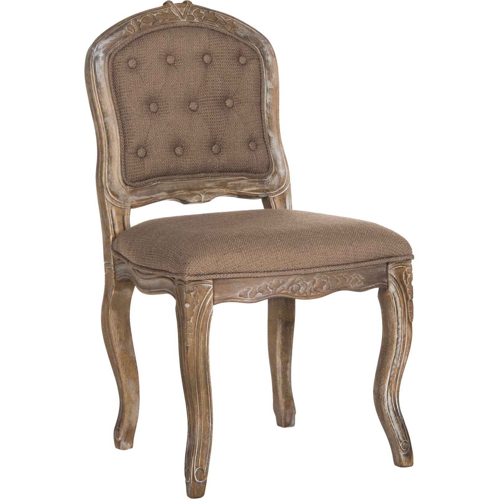 Eliezer Dining Chair Dark Brown/Rustic Oak (Set of 2)