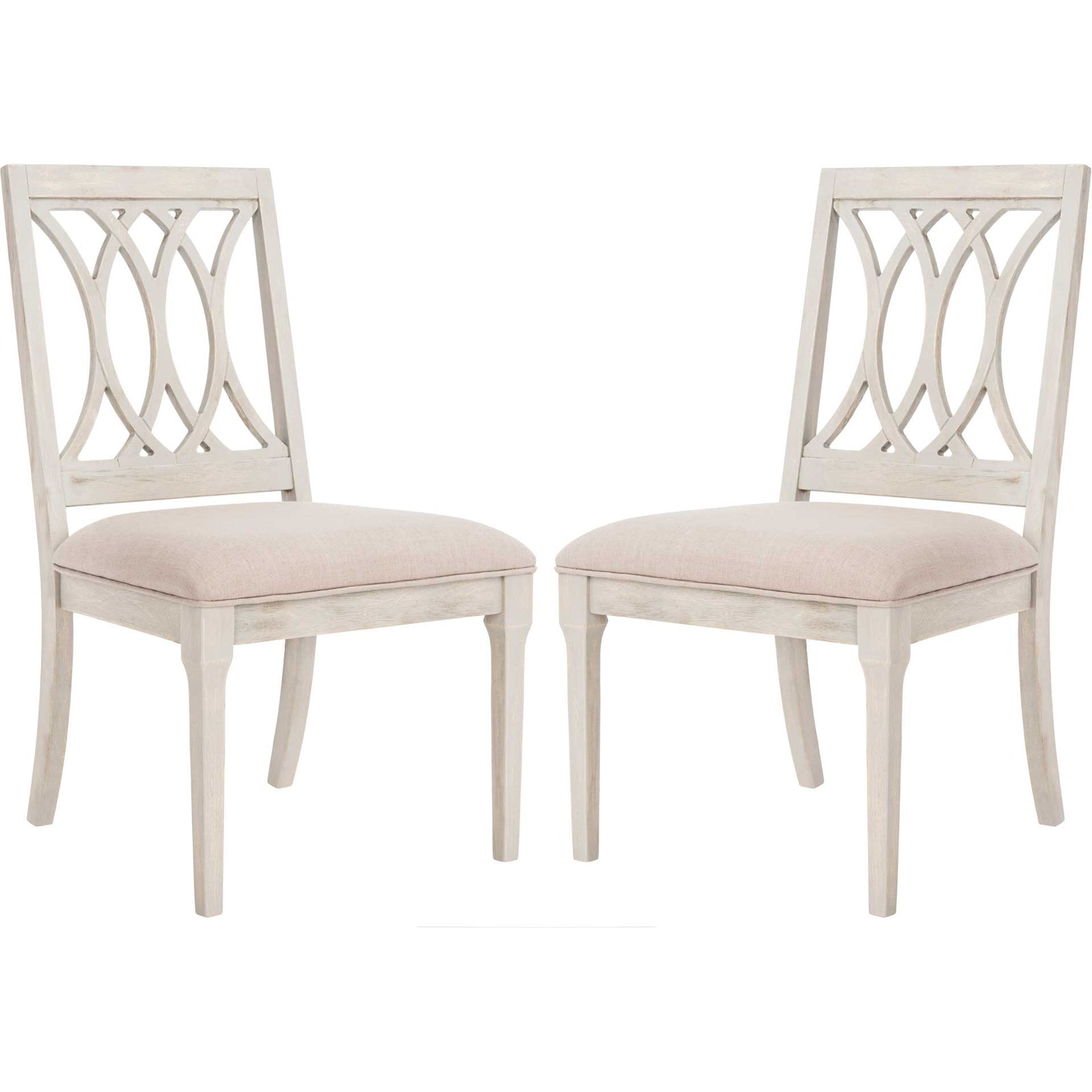 Seaside Linen Side Chair Taupe/Rustic Gray (Set of 2)