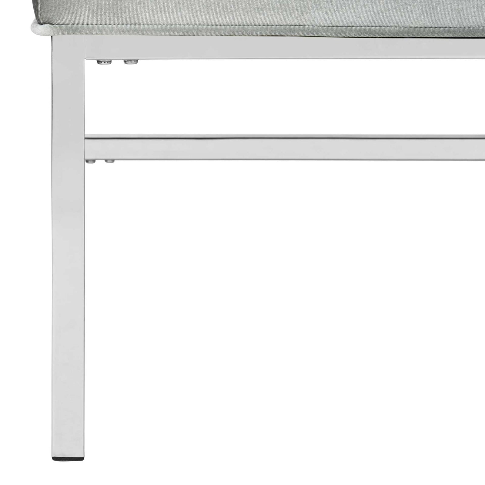 Anticipate Linen Chrome Accent Chair Light Gray