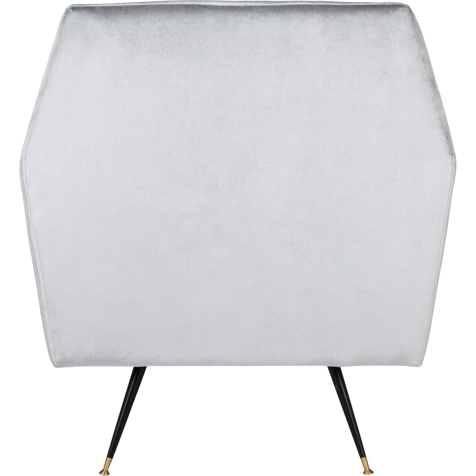 Nyla Velvet Accent Chair Light Gray