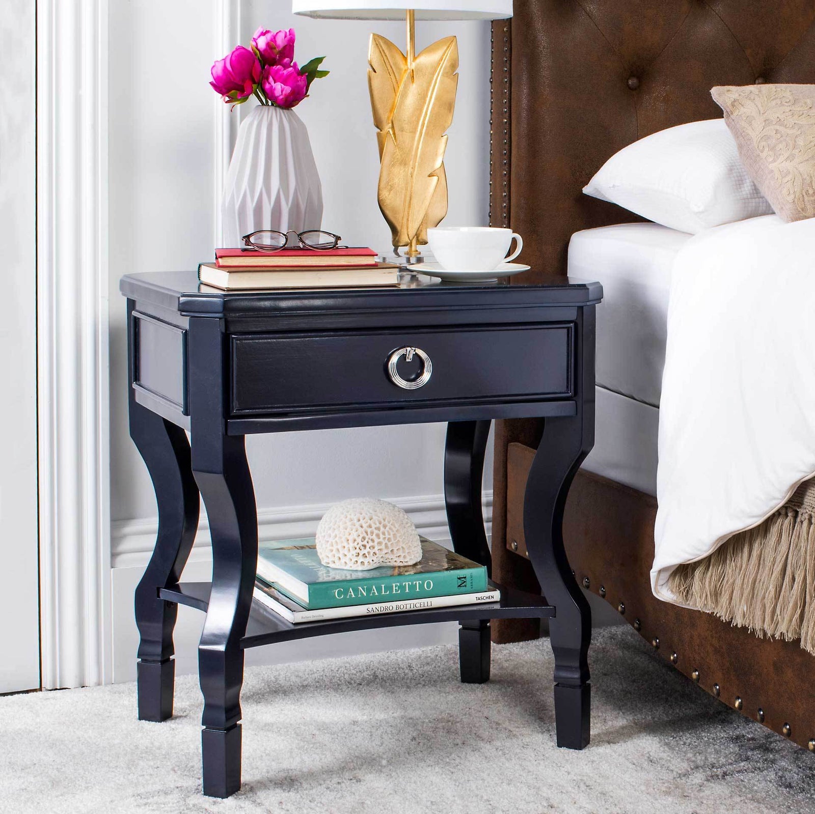 Albert One Drawer Nightstand Navy