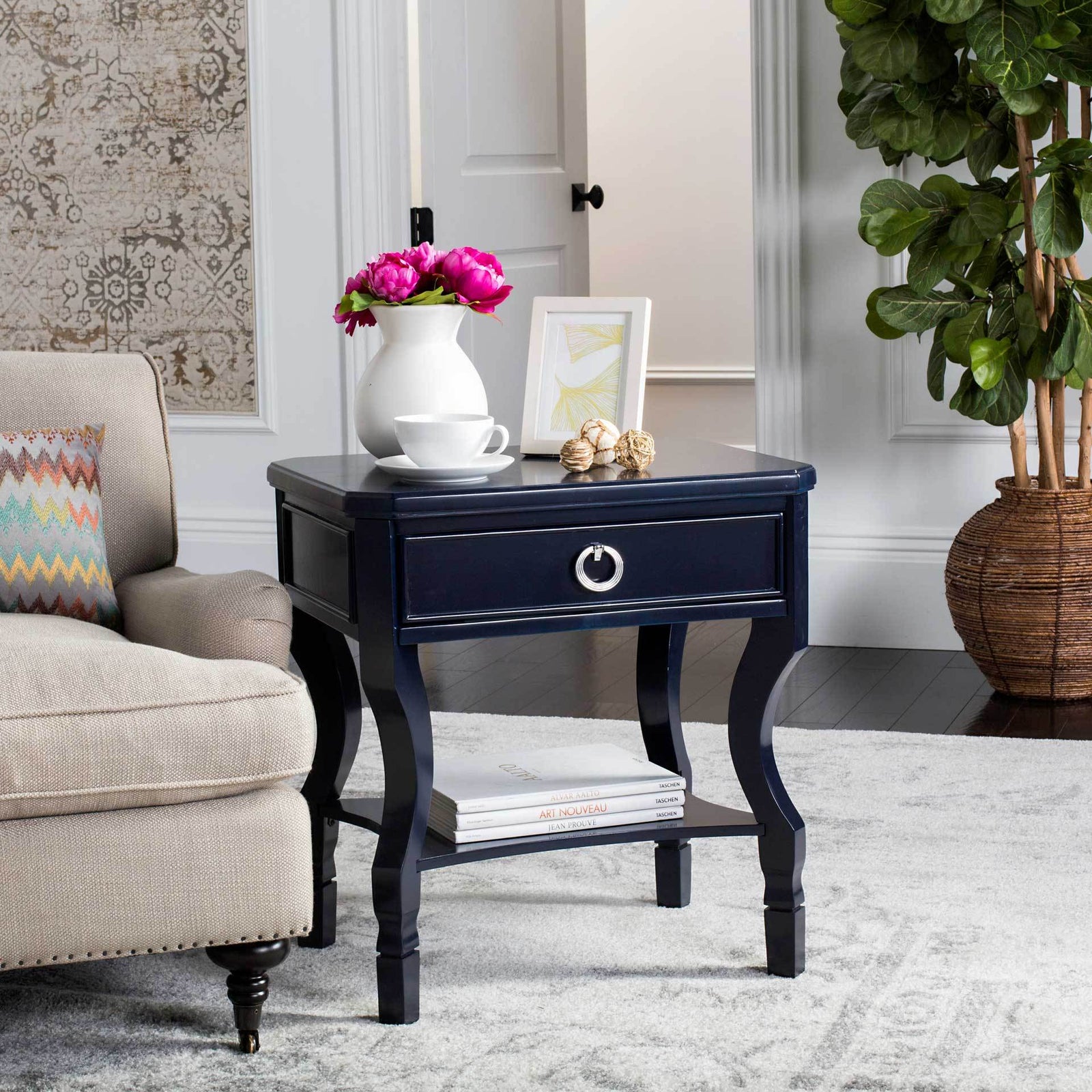 Albert One Drawer Nightstand Navy