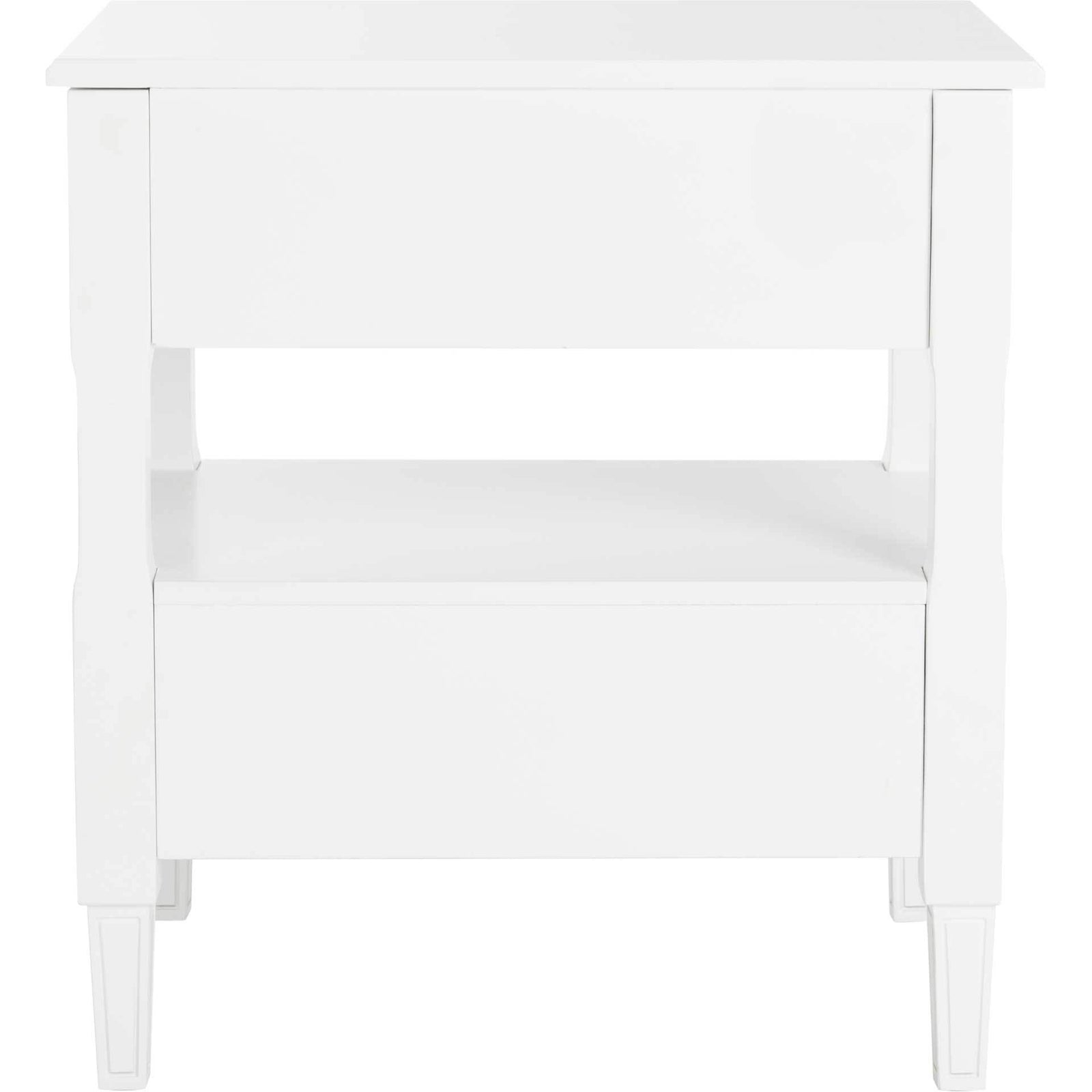 Jenna Two Drawer Nightstand White