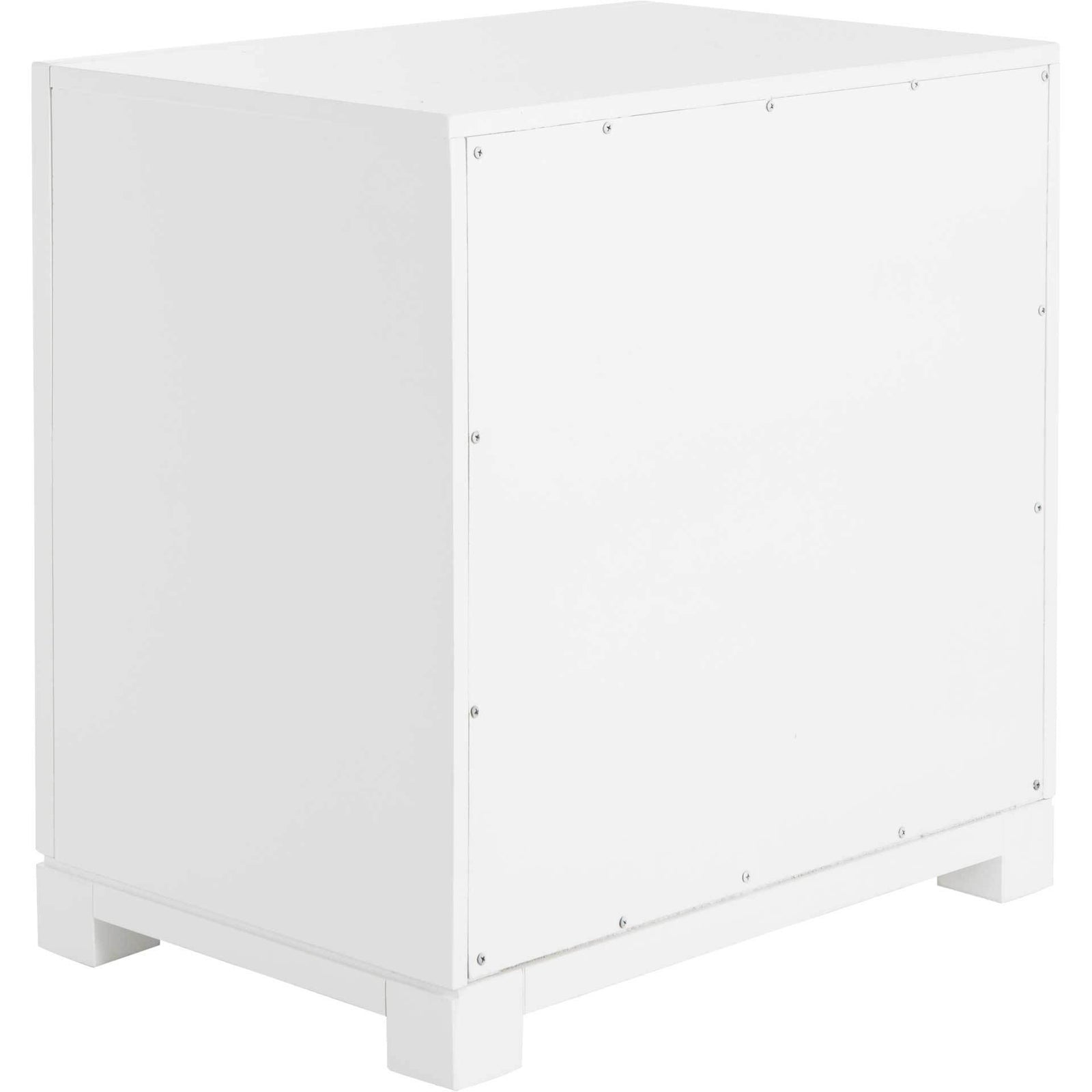 Randy 3 Drawer Greek Key Nightstand White