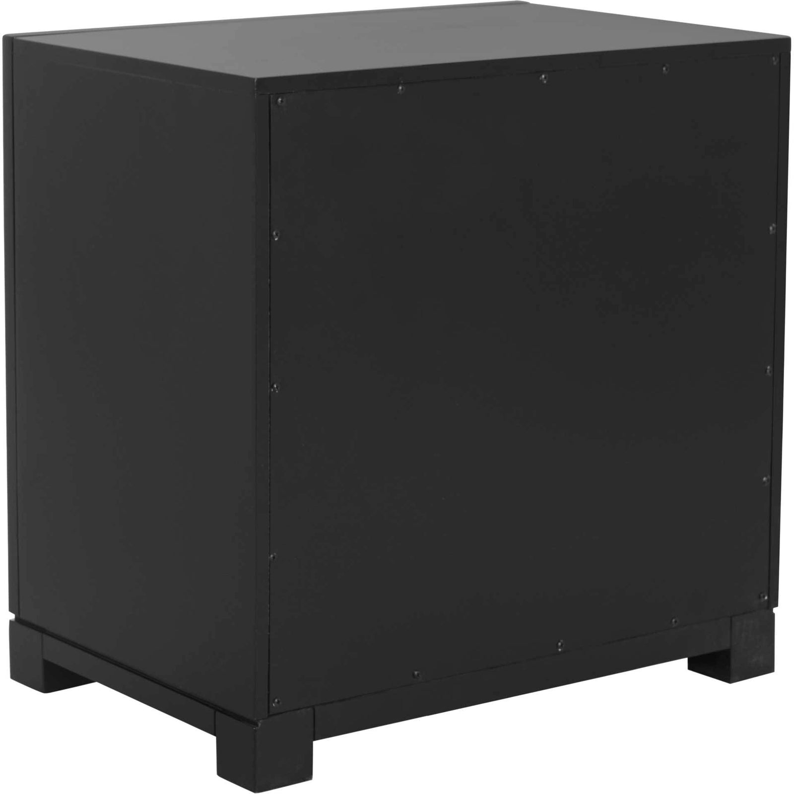 Randy 3 Drawer Greek Key Nightstand Black