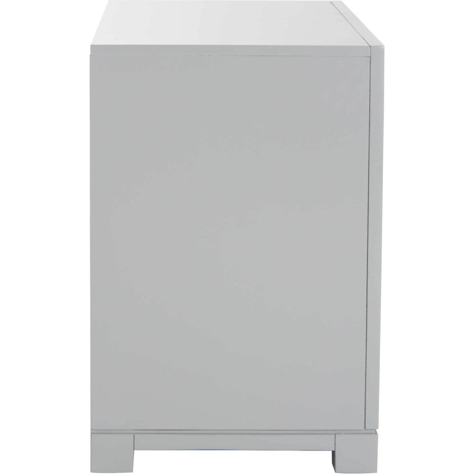 Randy 3 Drawer Greek Key Nightstand Gray