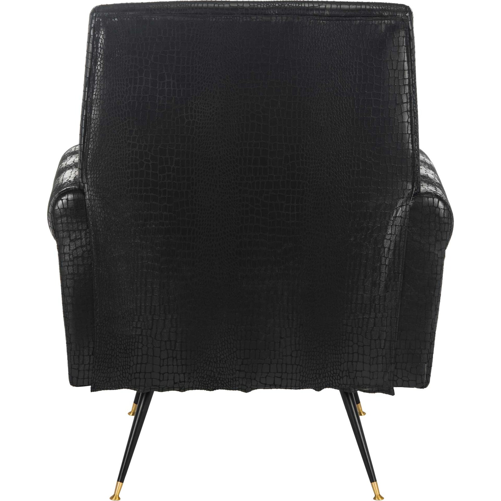 Milton Faux Leather Accent Chair Black