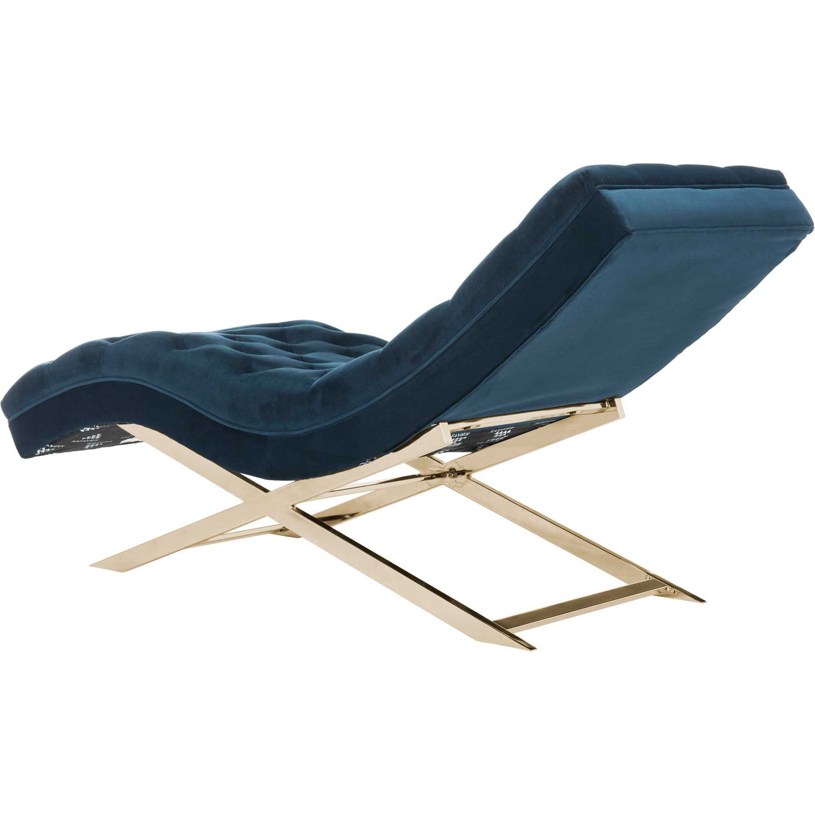 Morph Chaise With Headrest Pillow Navy/Gold