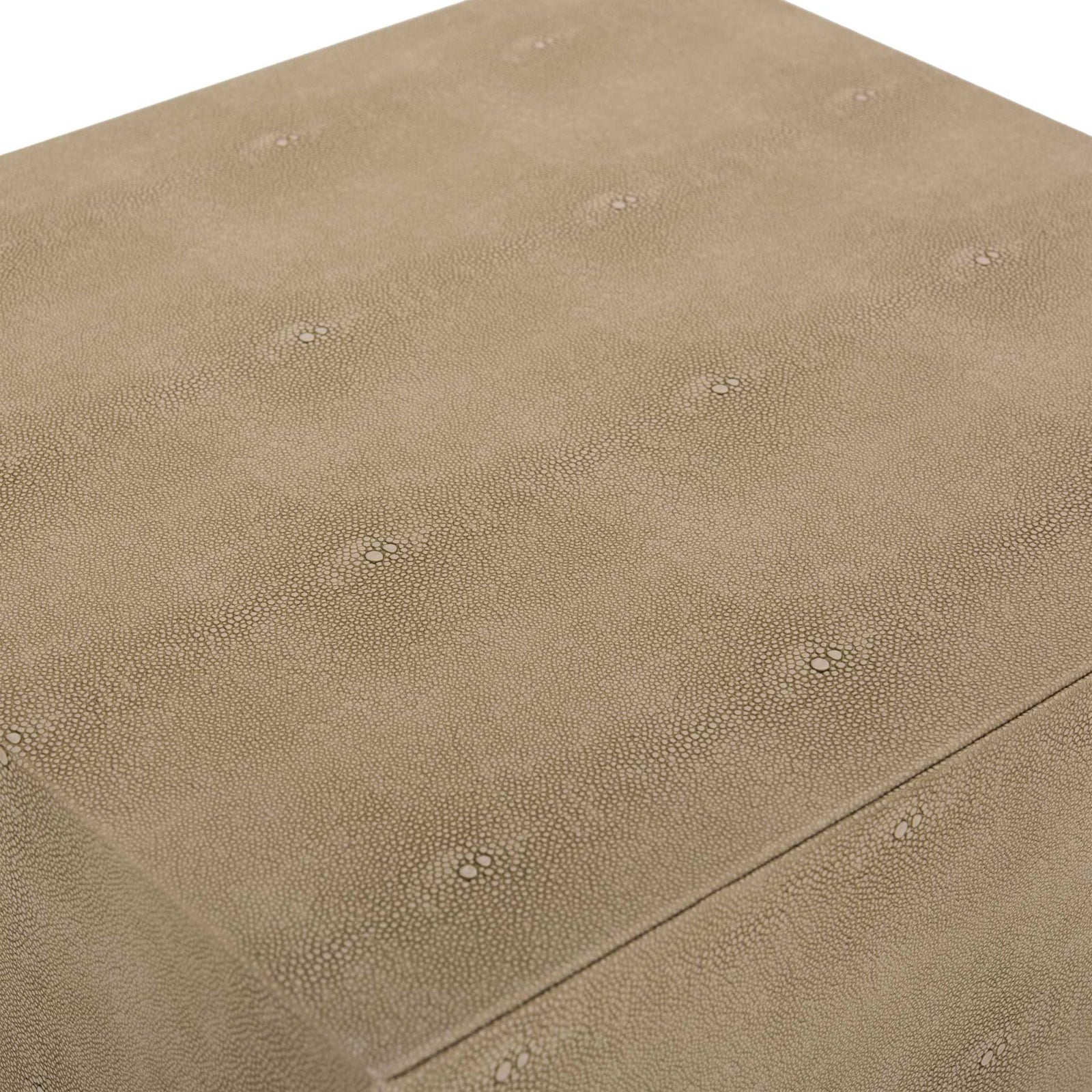 Monetta Shagreen Modern Side Table Light Taupe