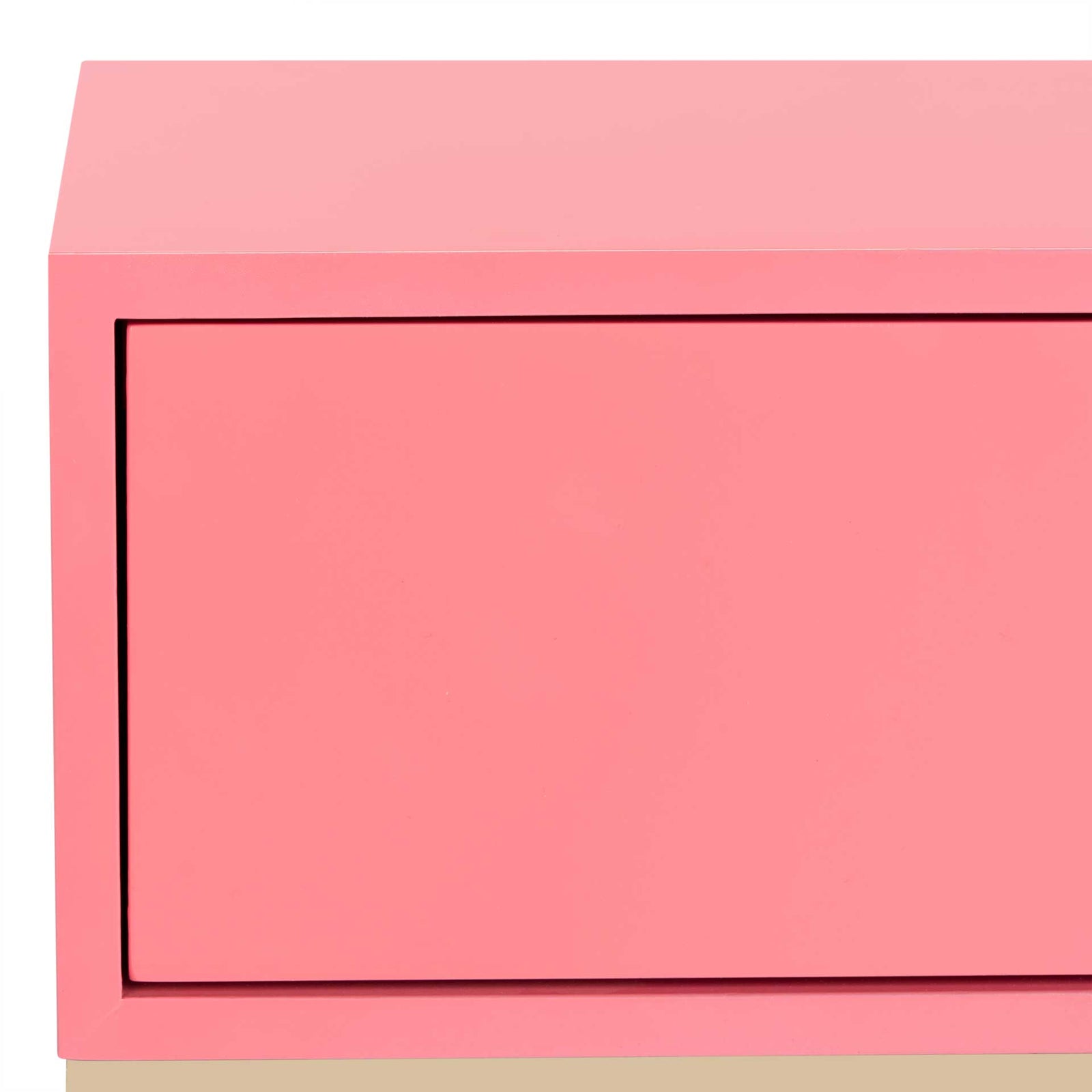 Zariah Modern Cross Leg Nightstand Pink