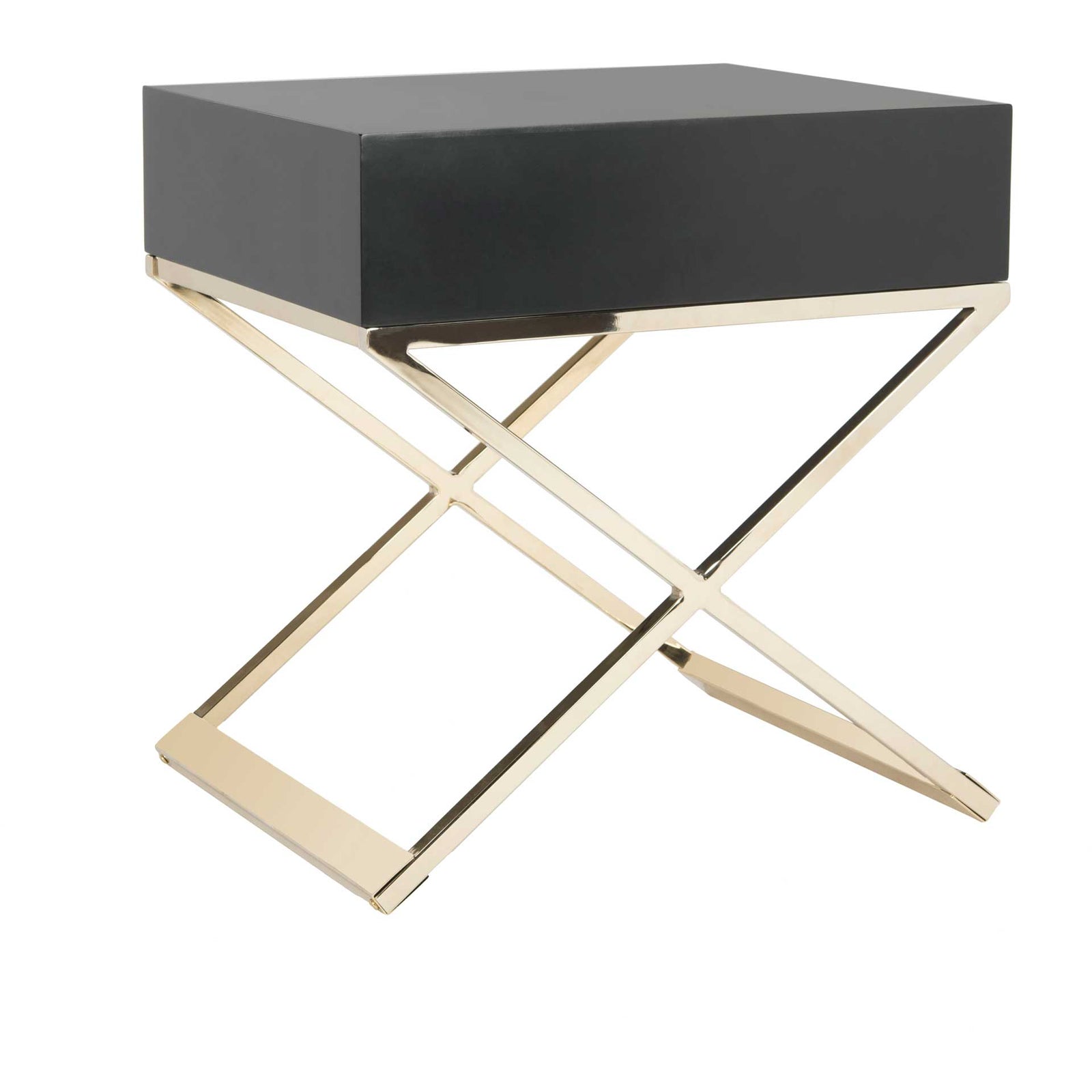 Zariah Modern Cross Leg End Table Black
